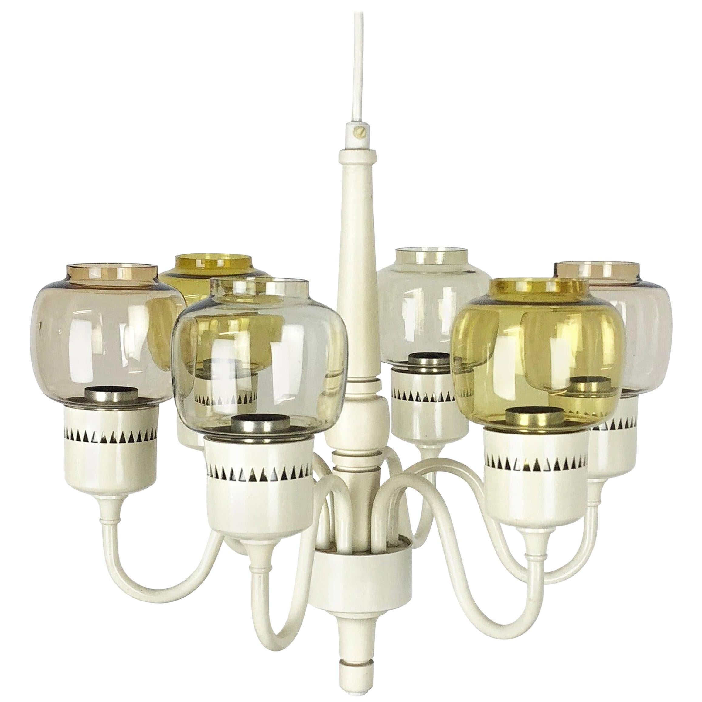 1960s Hurricane Chandelier Hanging Light Hans Agne Jakobsson, Markaryd, Sweden