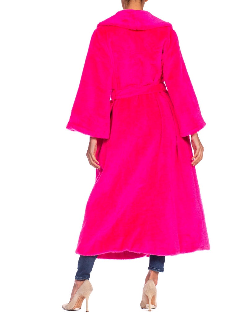 60s Pink-Red Silk Moire Wrap Coat main image 0