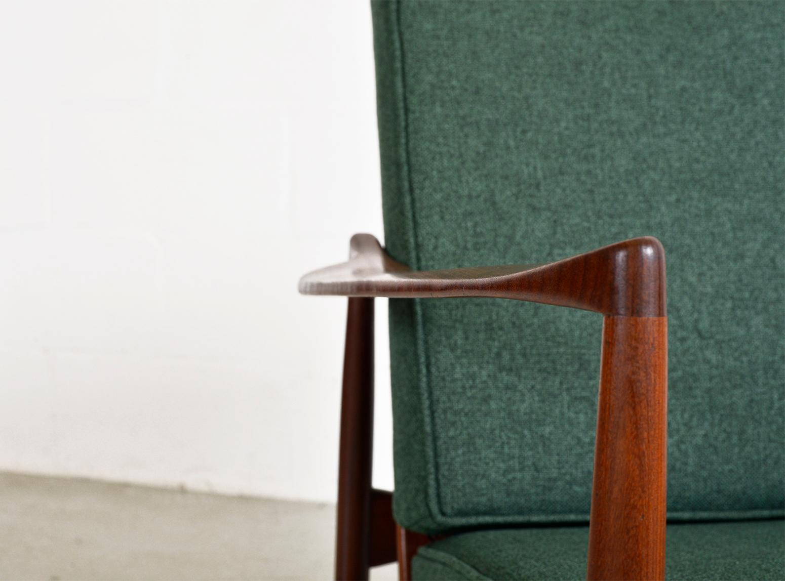 Fabric 1960s Ib Kofod Larsen G Plan E.Gomme Danish Range Afrormosia '6245' Lounge Chair