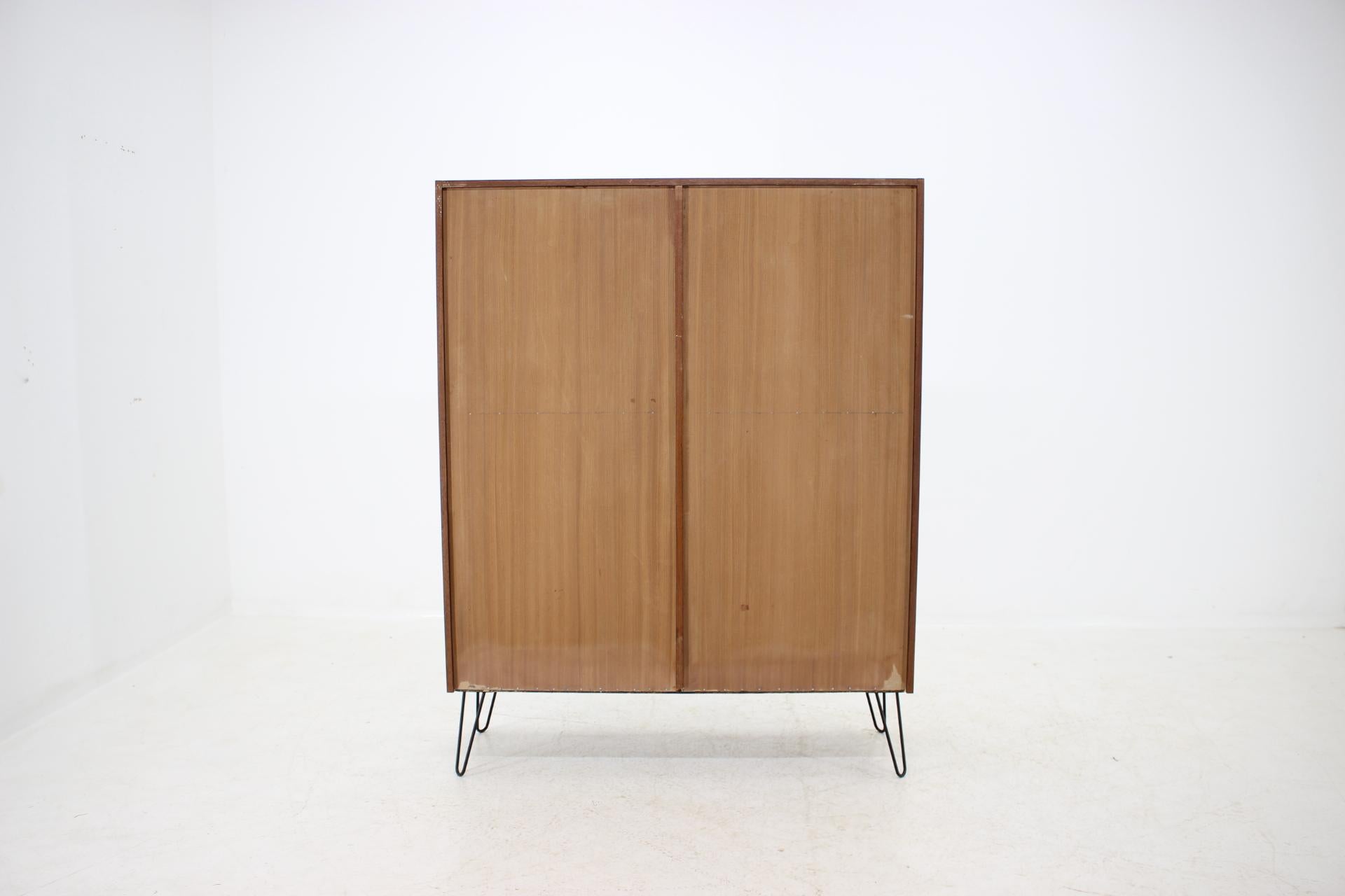 Iron 1960s Ib Kofod-Larsen Palisander Bookcase Cabinet Restored