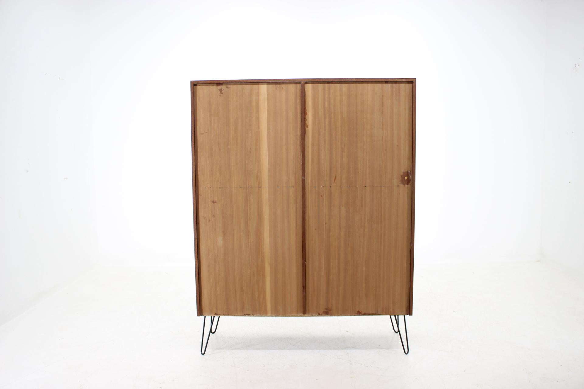 Iron 1960s Ib Kofod-Larsen Palisander Bookcase Cabinet Restored