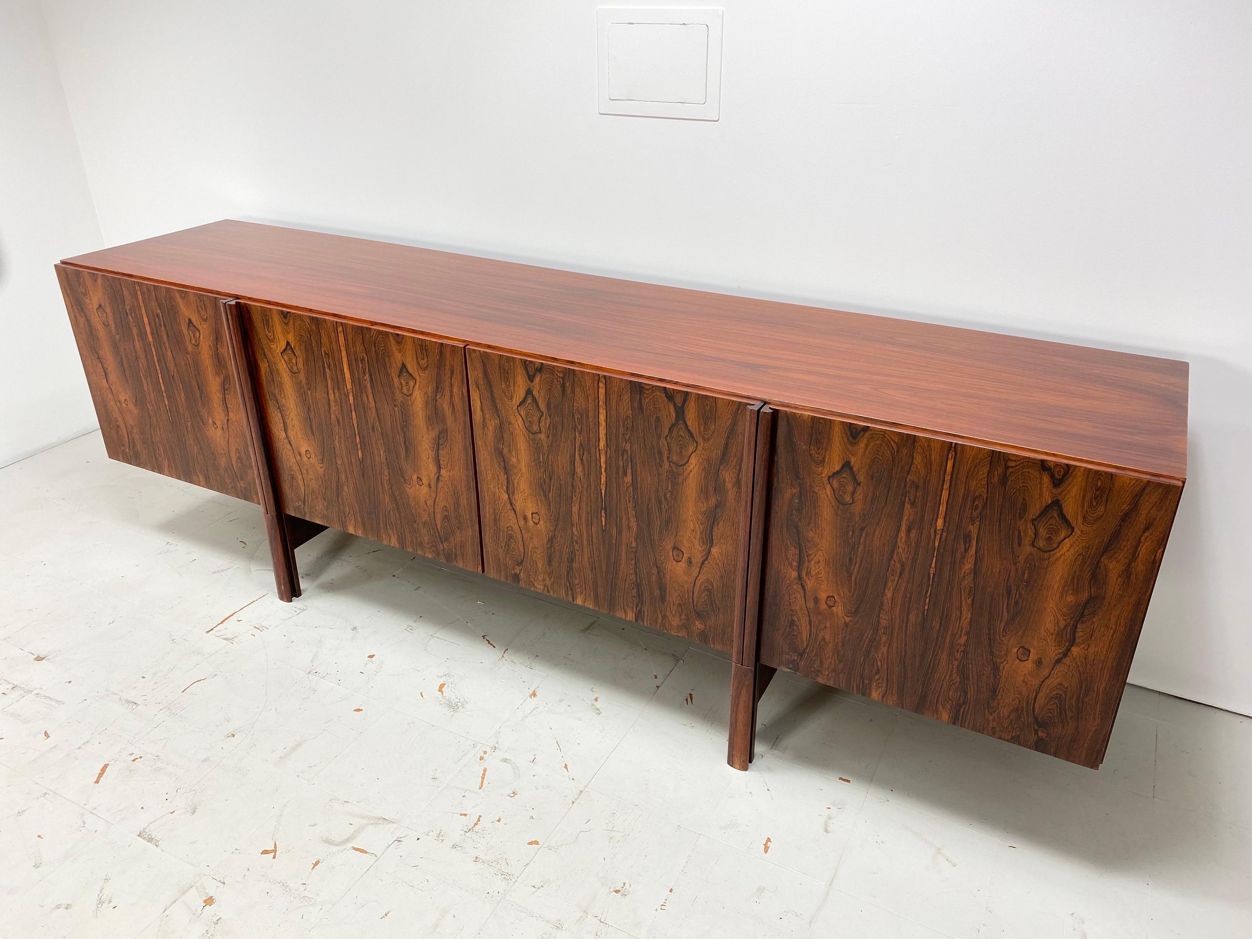 Rosewood credenza designed by IB Kofod-Larsen for Faarup Mobelfabrik. Rare model. Circa 1960’s. Manufacturers Label attached