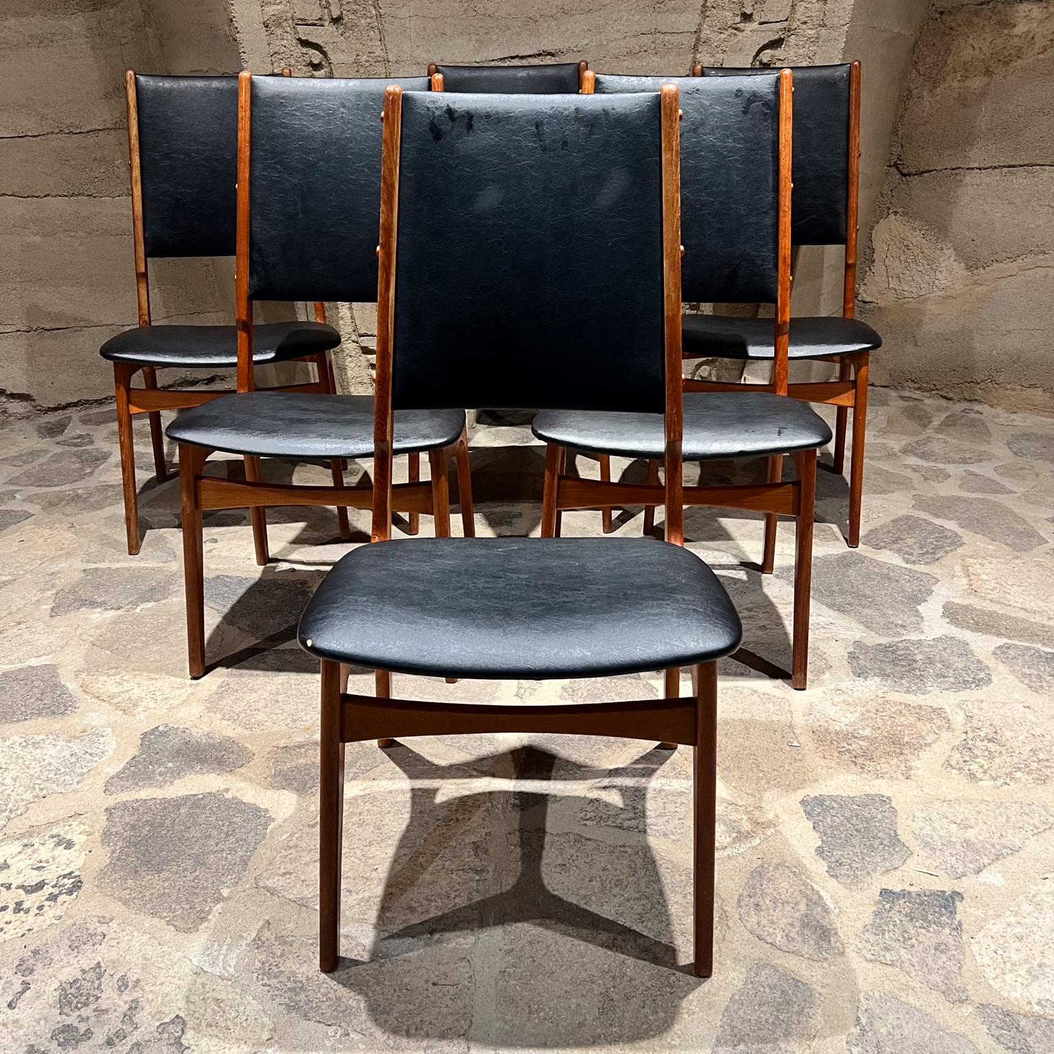 1960 Ib Kofod-Larsen Scandinavo Sei sedie da pranzo in teak in vendita 11
