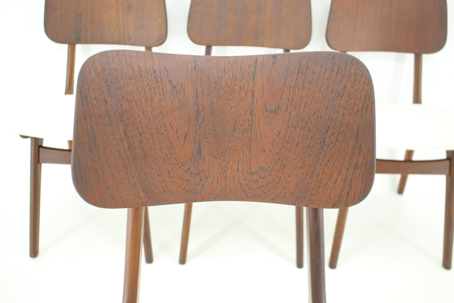 1960s Ib Kofod-Larsen Set Of 4 teak Dining Chairs Model 74, Denmark For Sale 5