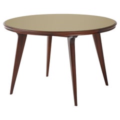 1960's Ico Parisi Style Modernist Round Walnut Dining