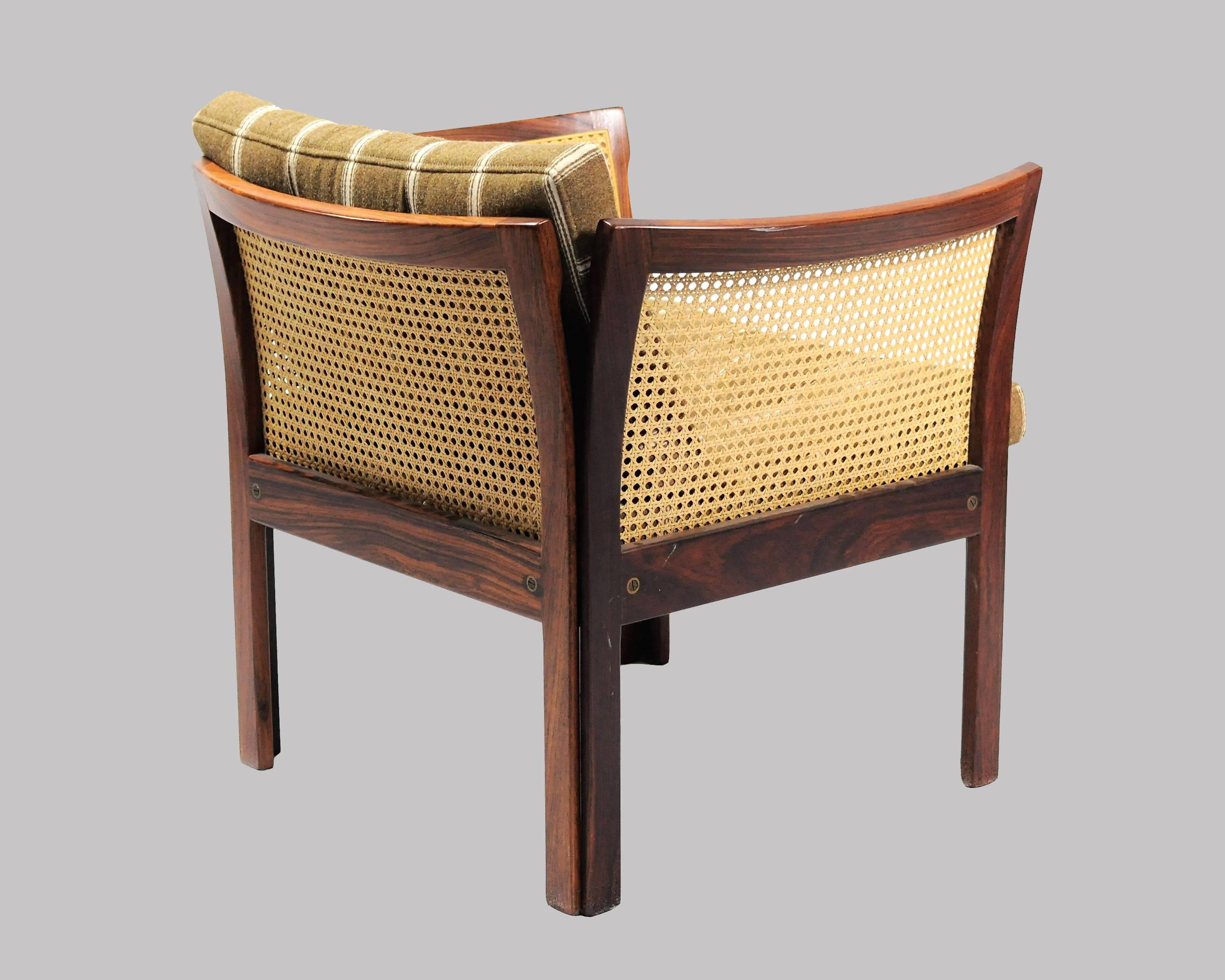 Scandinavian Modern 1960s Illum Vikkelso Set of Two Plexus Easy Chairs in Rosewood by CFC Silkeborg
