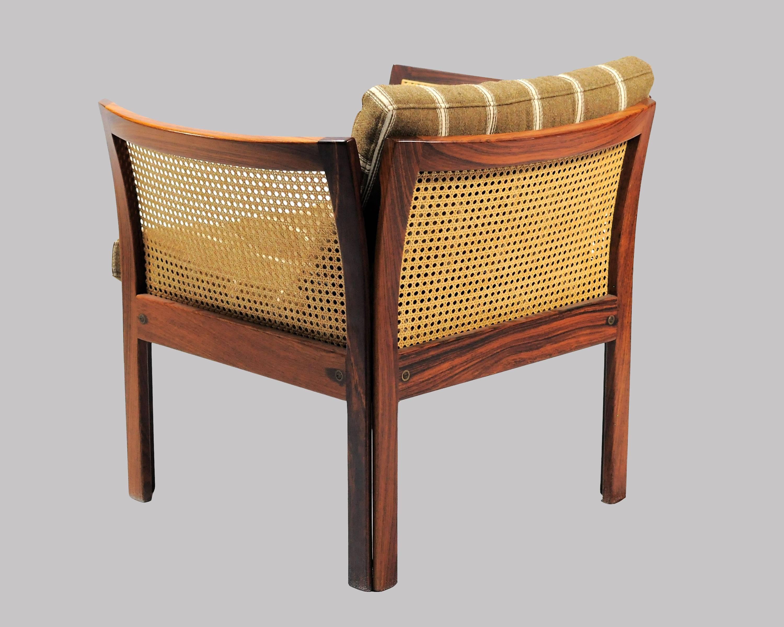 1960s Illum Vikkelso Set of Two Plexus Easy Chairs in Rosewood by CFC Silkeborg In Good Condition In Knebel, DK
