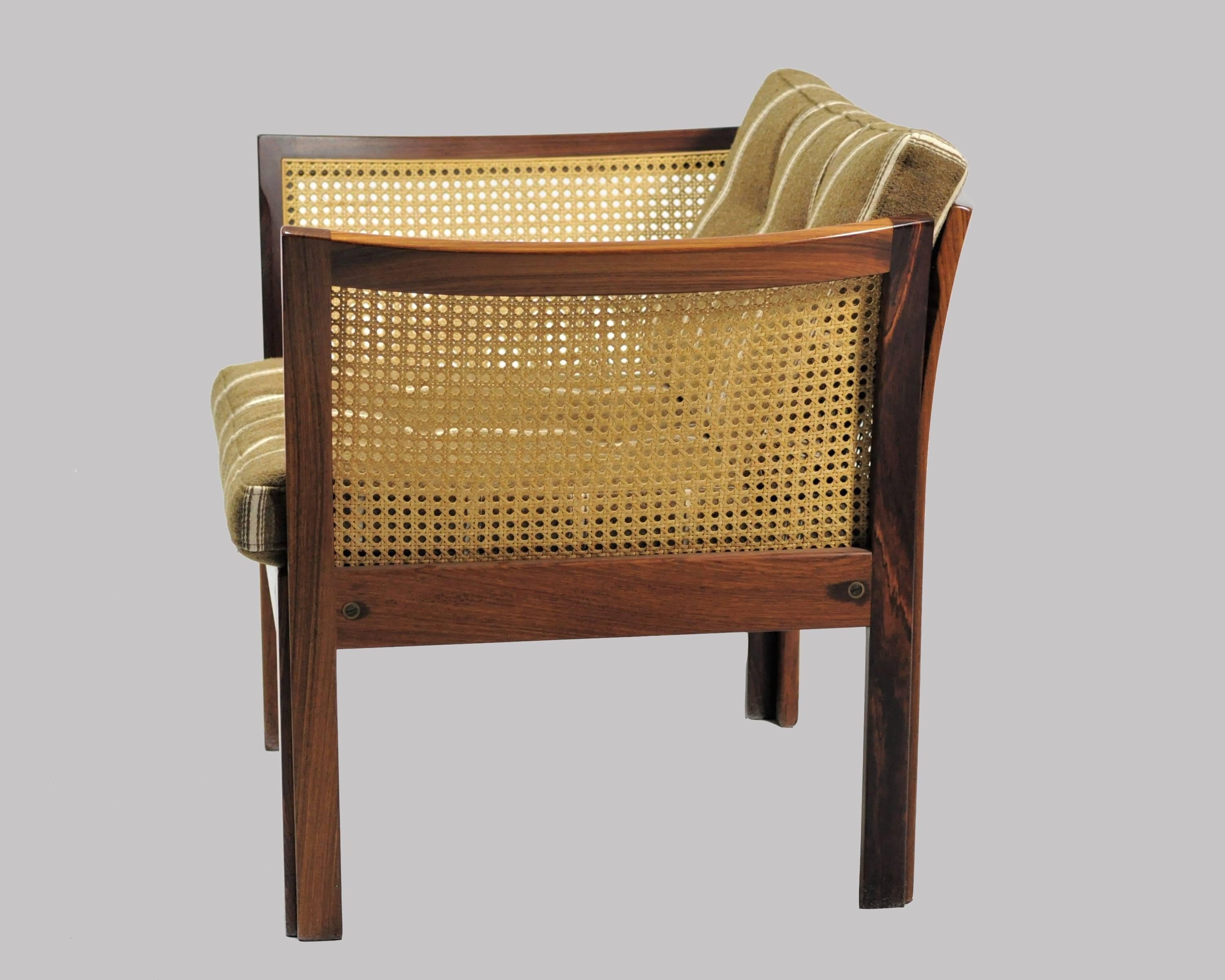 20th Century 1960s Illum Vikkelso Set of Two Plexus Easy Chairs in Rosewood by CFC Silkeborg