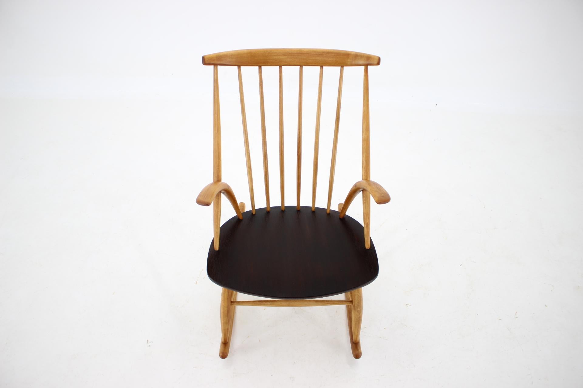 Danish 1960s Illum Wikkelsø Rocking Chair for Niels Eilersen, Denmark