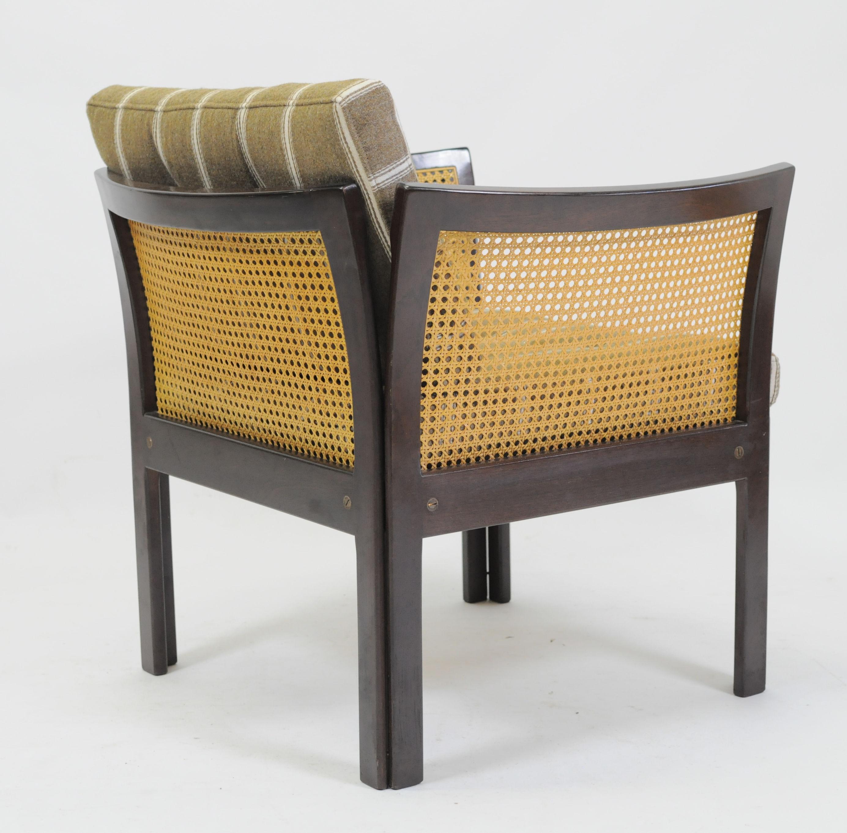 Danish 1960s Illum Wikkelsø Set of Two Mahogany Plexus Chairs by CFC Silkeborg