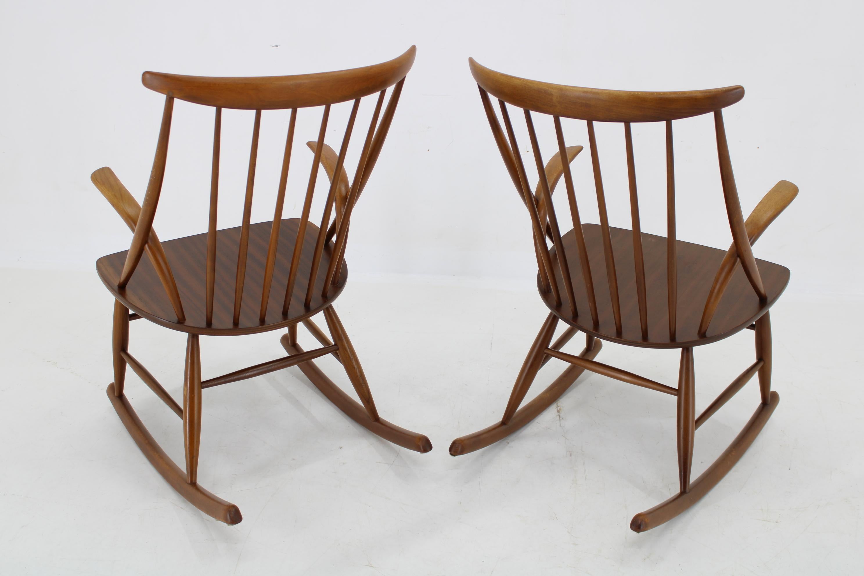 1960s Illum Wikkelso Gyngestol No. 3 Rocking Chair for Niels Eilersen, 2 items a For Sale 2