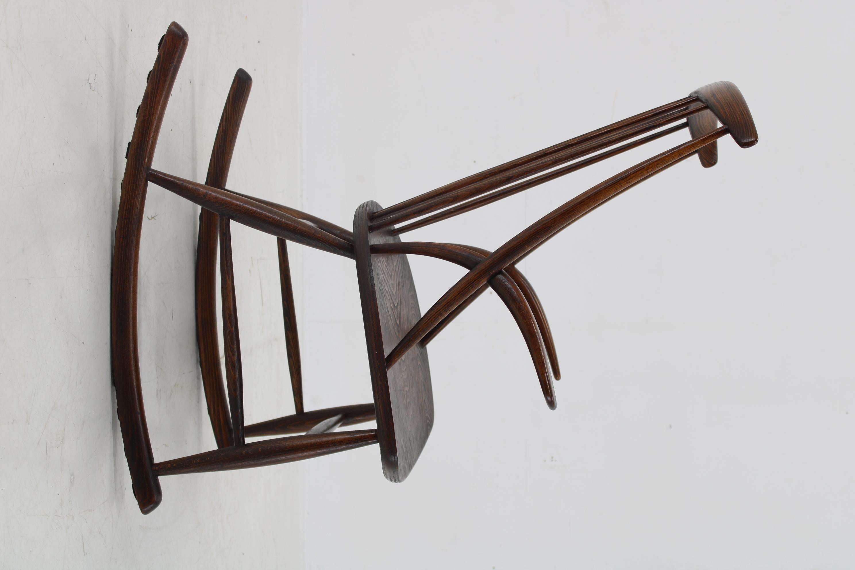 Mid-Century Modern 1960s Illum Wikkelso Gyngestol No. 3 Rocking Chair for Niels Eilersen, Denmark For Sale