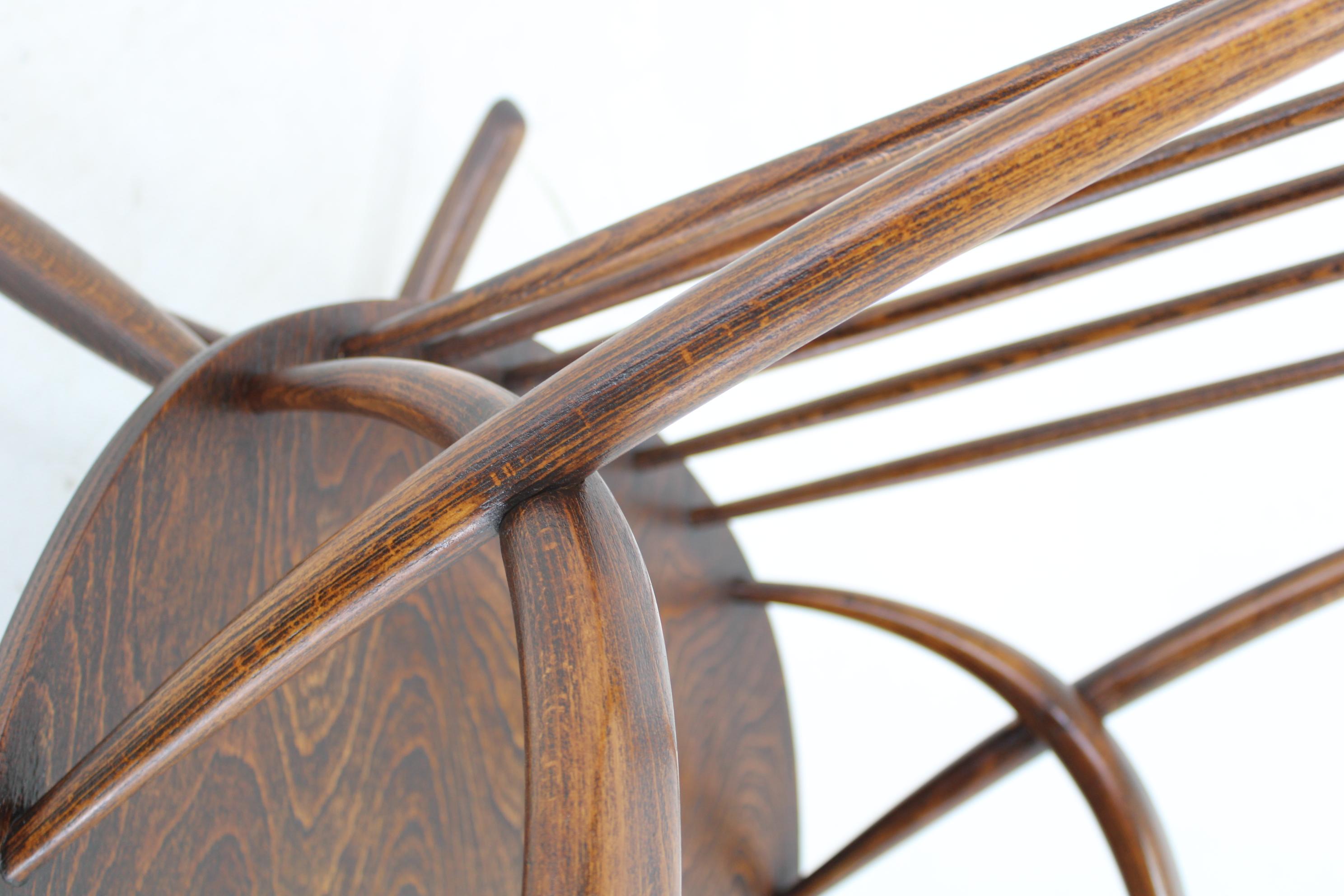 Wood 1960s Illum Wikkelso Gyngestol No. 3 Rocking Chair for Niels Eilersen, Denmark