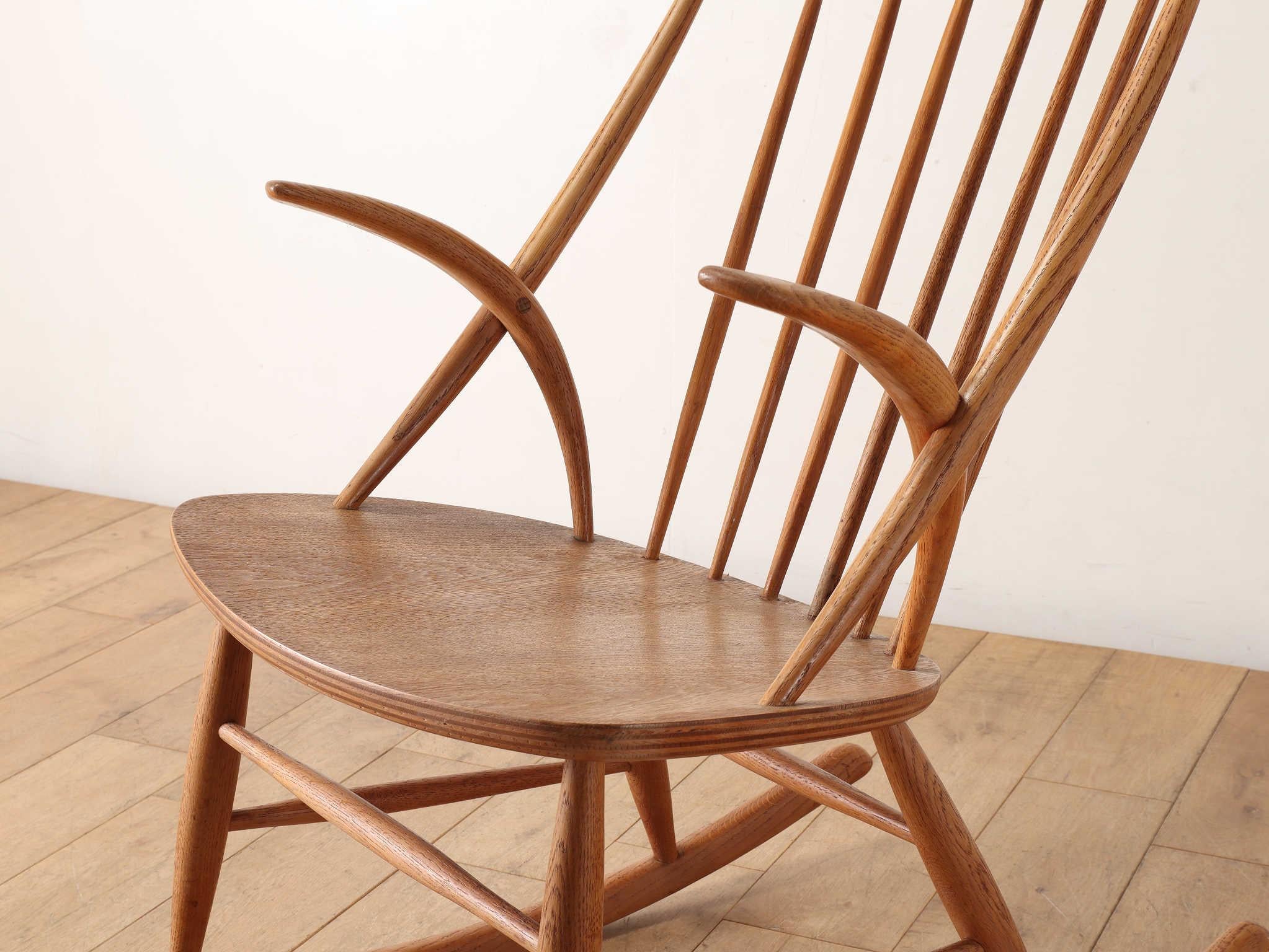 1960s Illum Wikkelso Rocking Chair for Niels Eilersen In Good Condition In Shibuya-ku, 13