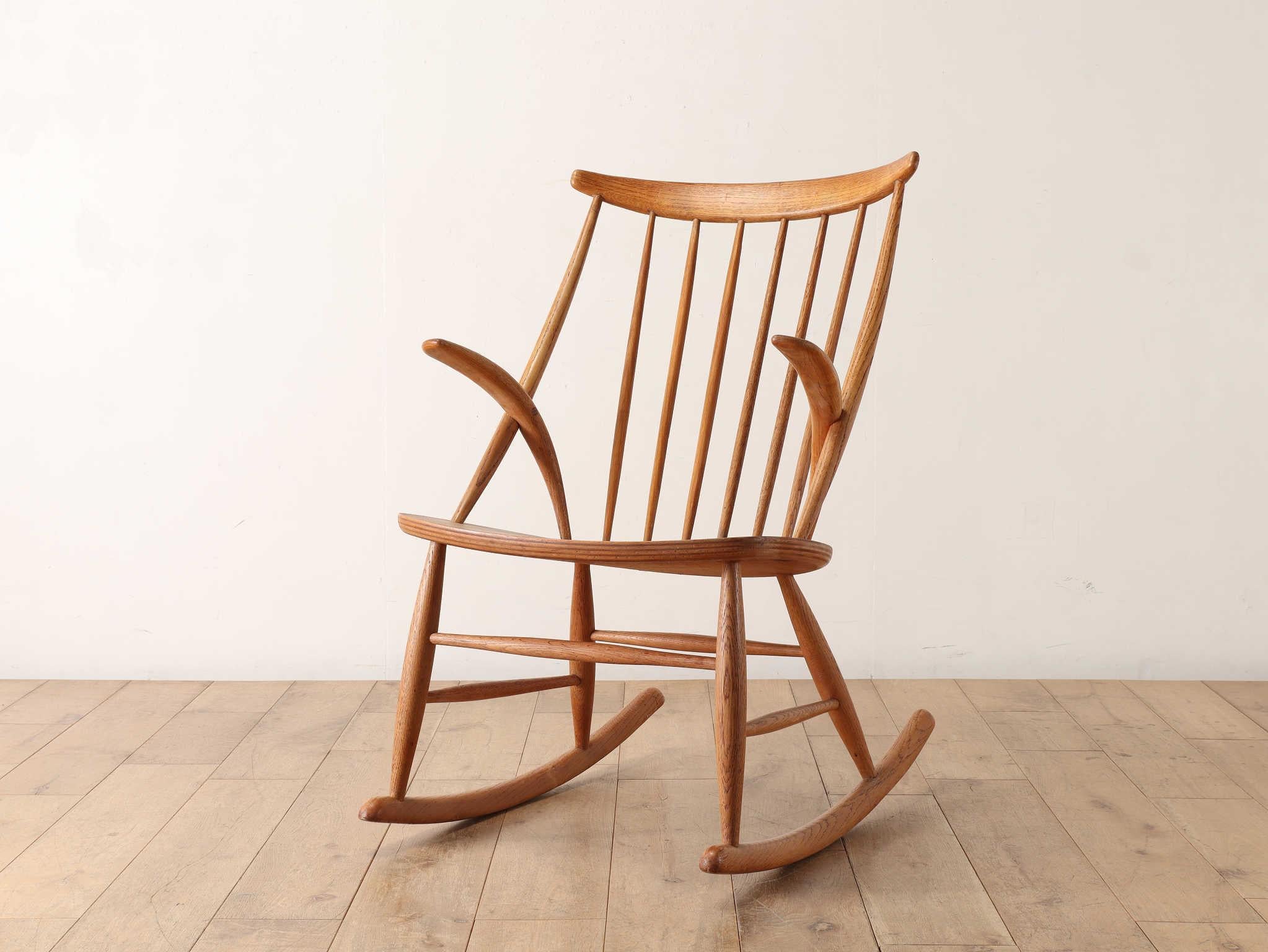 Mid-20th Century 1960s Illum Wikkelso Rocking Chair for Niels Eilersen