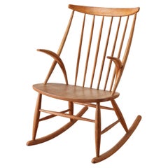 1960s Illum Wikkelso Rocking Chair for Niels Eilersen