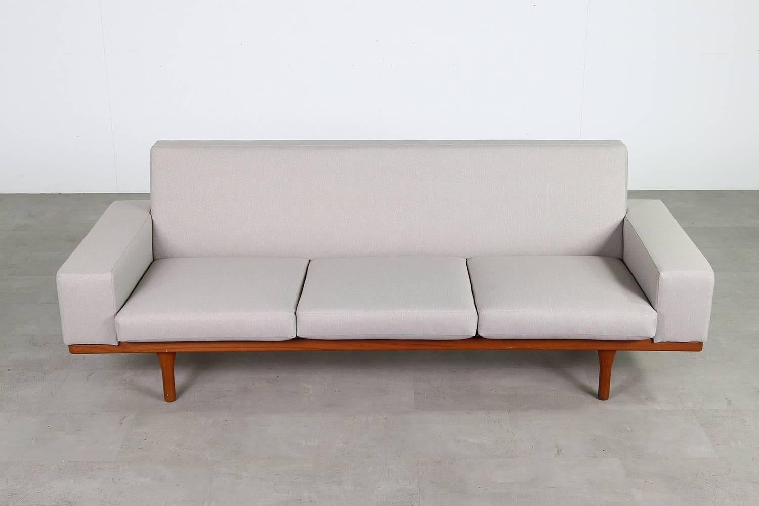 1960s Illum Wikkelso Teak Lounge Sofa Model 50-3 Soren Willadsen Danish Modern For Sale 2