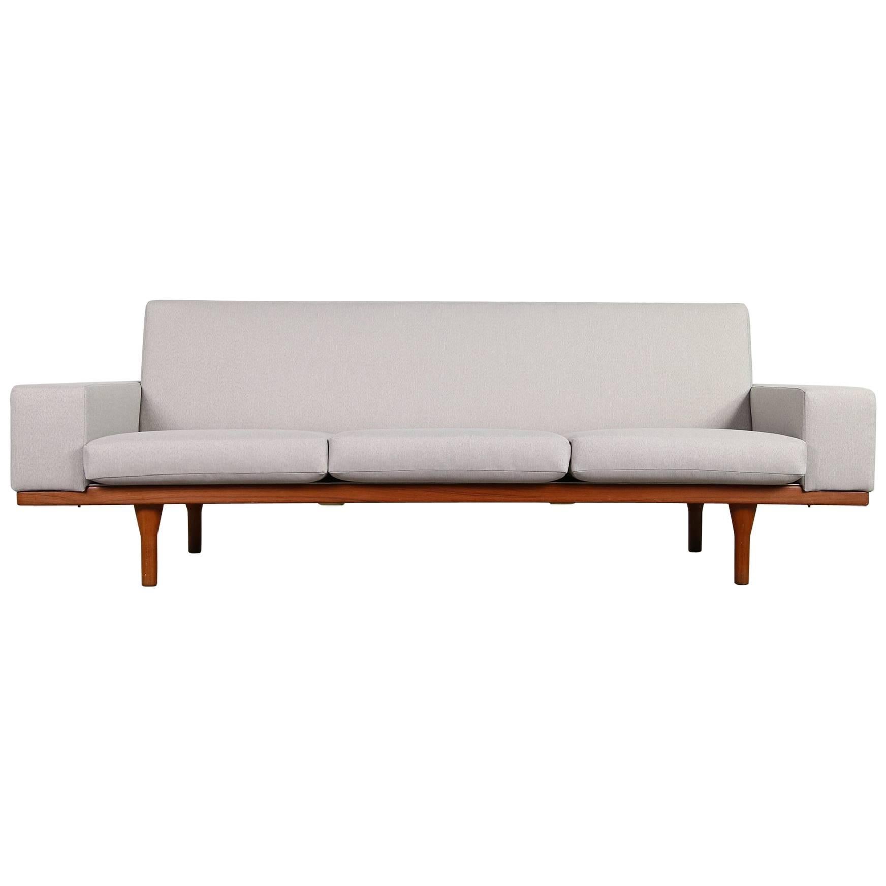 1960s Illum Wikkelso Teak Lounge Sofa Model 50-3 Soren Willadsen Danish Modern For Sale