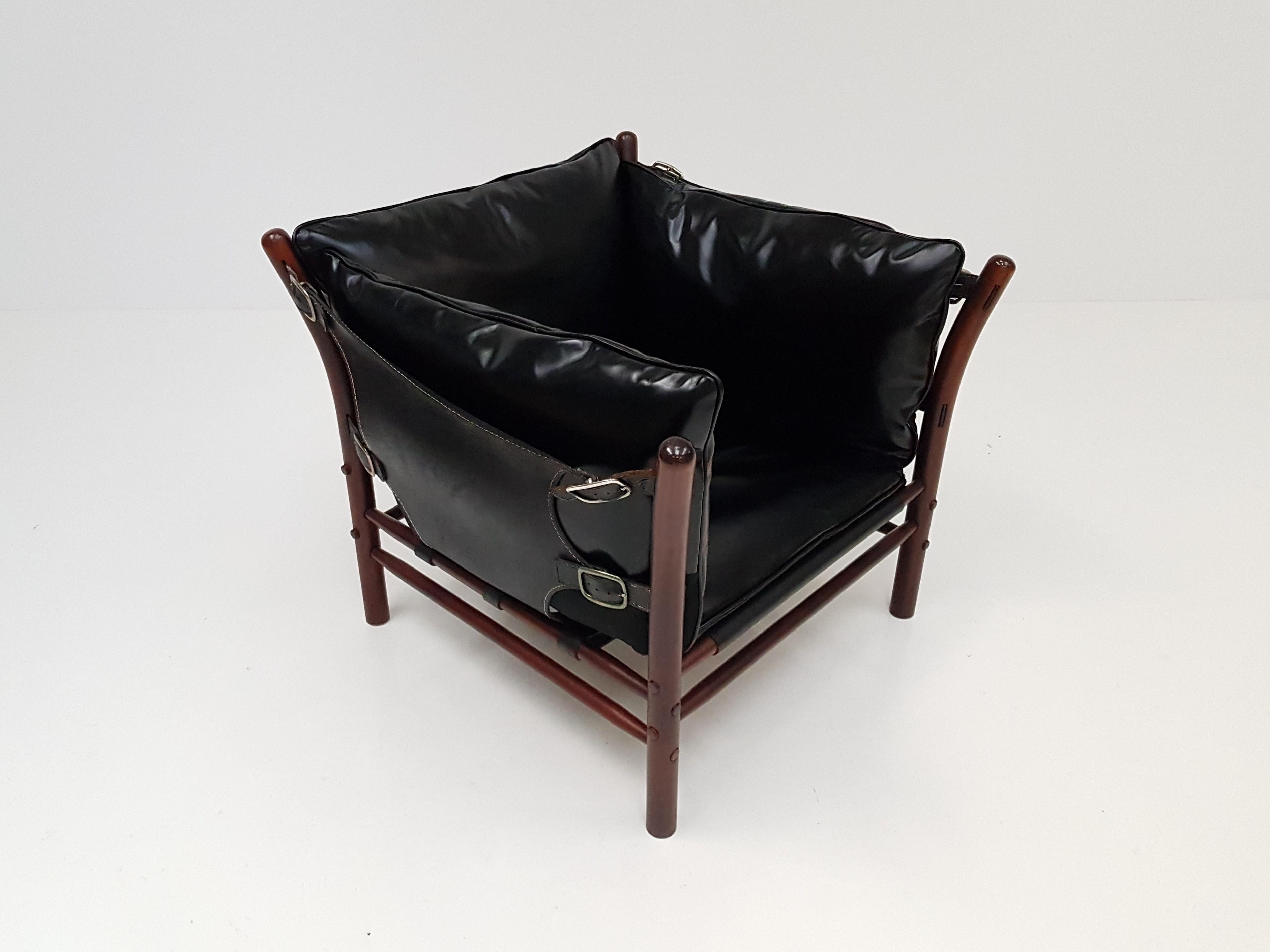 Leather 1960s 'Ilona' Chair by Swedish Designer Arne Norell