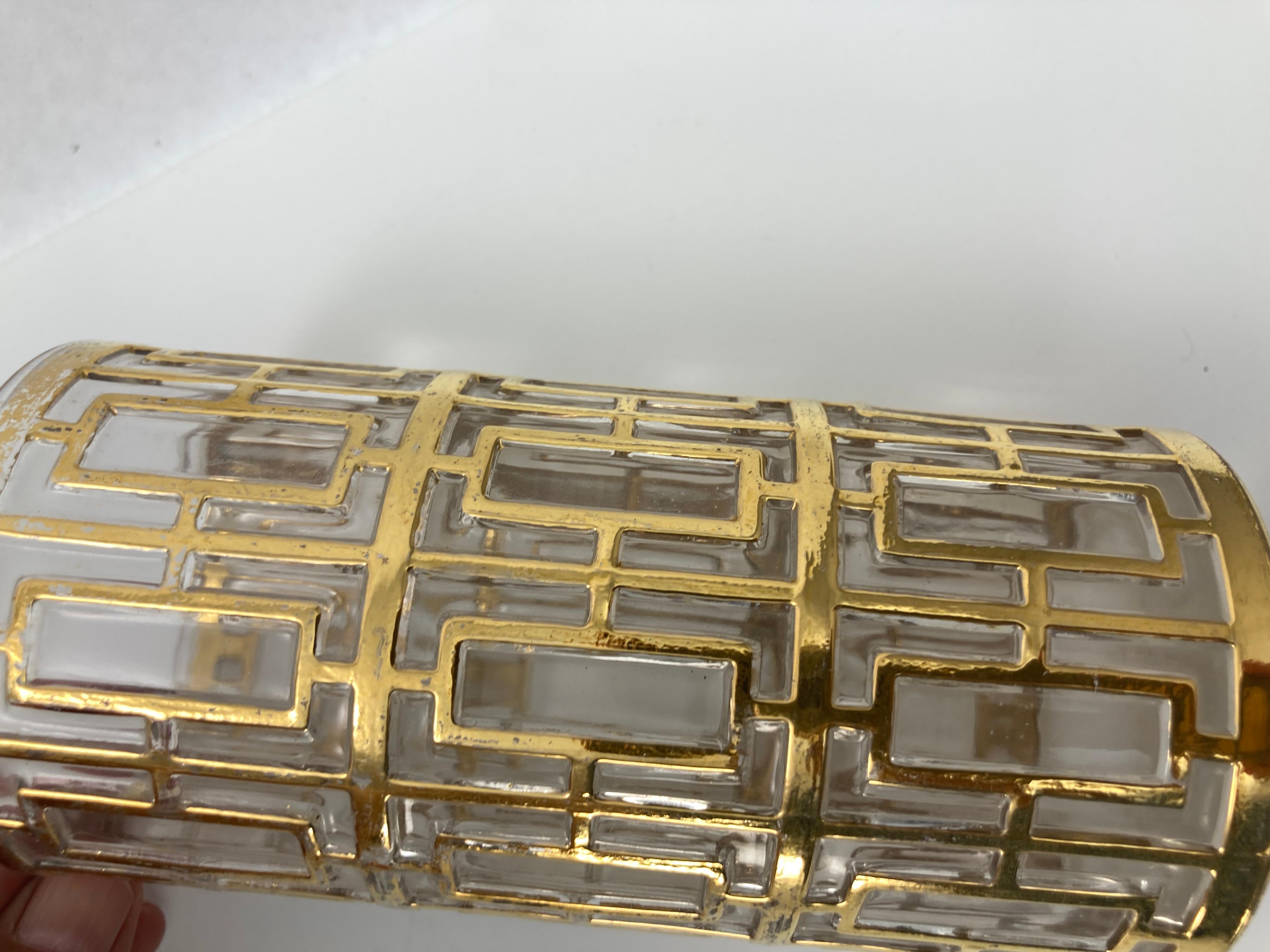 1960er Imperial Glass Shoji Barware Gold Sammlerstücke Single High Ball Glaswaren im Angebot 1