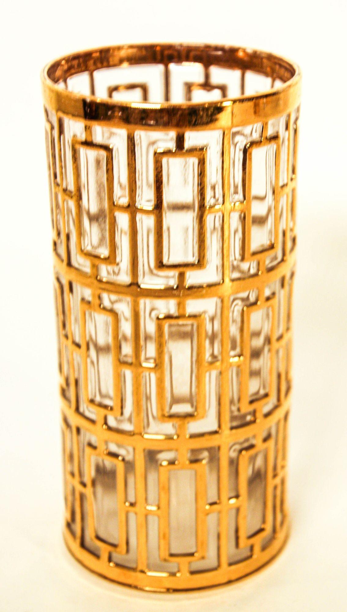 Set von 8 kaiserlichen Shoji-Cocktailgläsern aus Gold, 1960er Jahre, Sammlerstück im Angebot 3