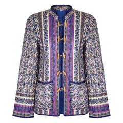 Chaqueta india de los años 60 pintada a mano con estampado de cachemira