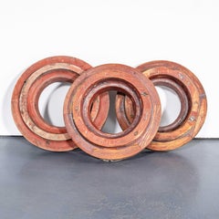 1960's Industrial Casting Foundry Moulds - Satz von drei Kreisen
