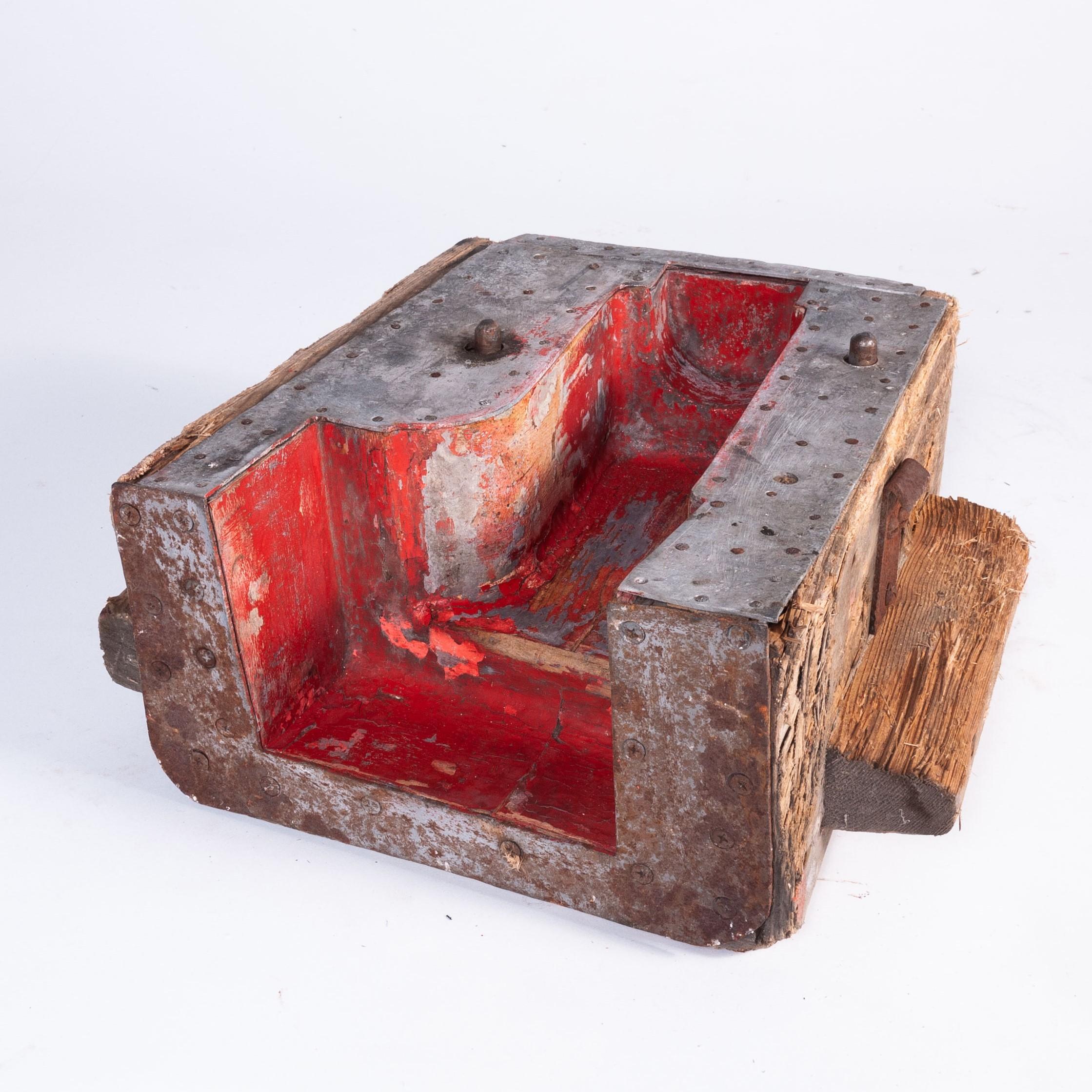 1960s industrial decorative foundry casting mould
1960s vintage industrial decorative foundry casting mould. These amazing sculptural pieces are the ‘male’ form used to form the ‘female’ shape in the process of sand casting. Each one is hand cut