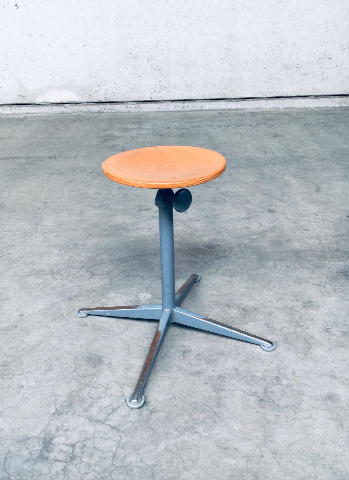 Dutch 1960's Industrial Design Atelier Stool by Friso Kramer for Ahrend De Cirkel For Sale