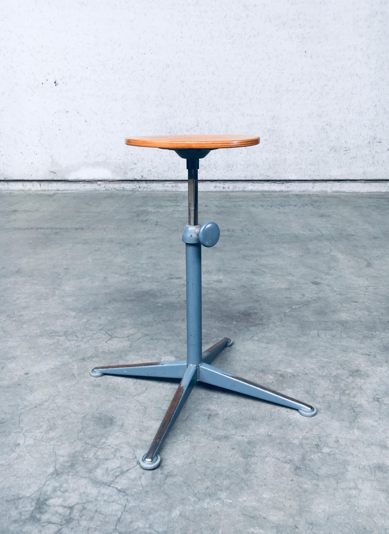 Mid-20th Century 1960's Industrial Design Atelier Stool by Friso Kramer for Ahrend De Cirkel For Sale