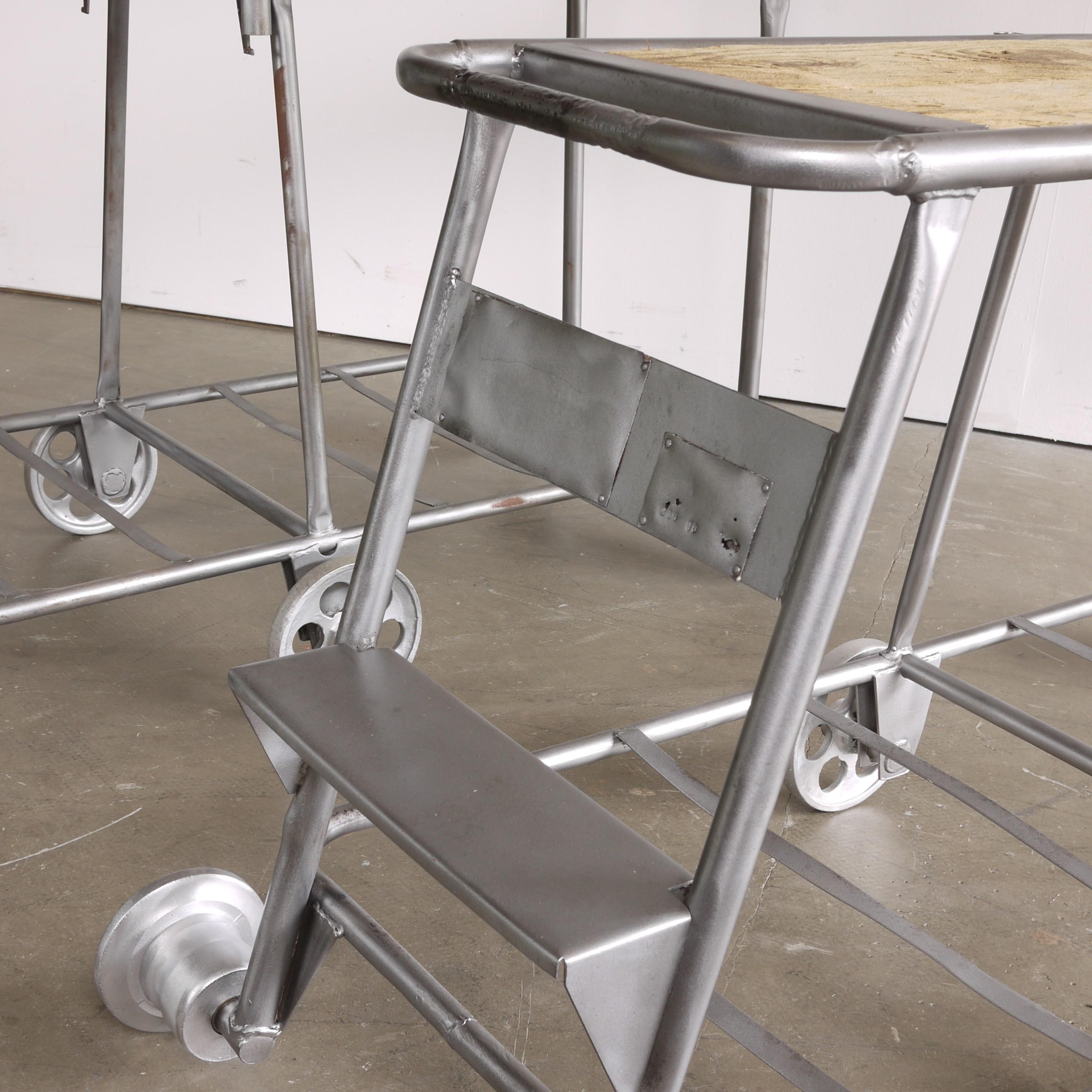 1960s Industrial  Nursery Trolley Console, Occasional Table, Shelving  In Good Condition In Hook, Hampshire