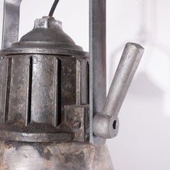 1960s Industrial Ships Hanging Ceiling Pendant Lamps-Lights, with Mesh Covers