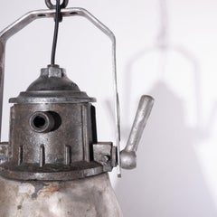 1960s Industrial Ships Hanging Ceiling Pendant Lamps/Lights, with Mesh Covers