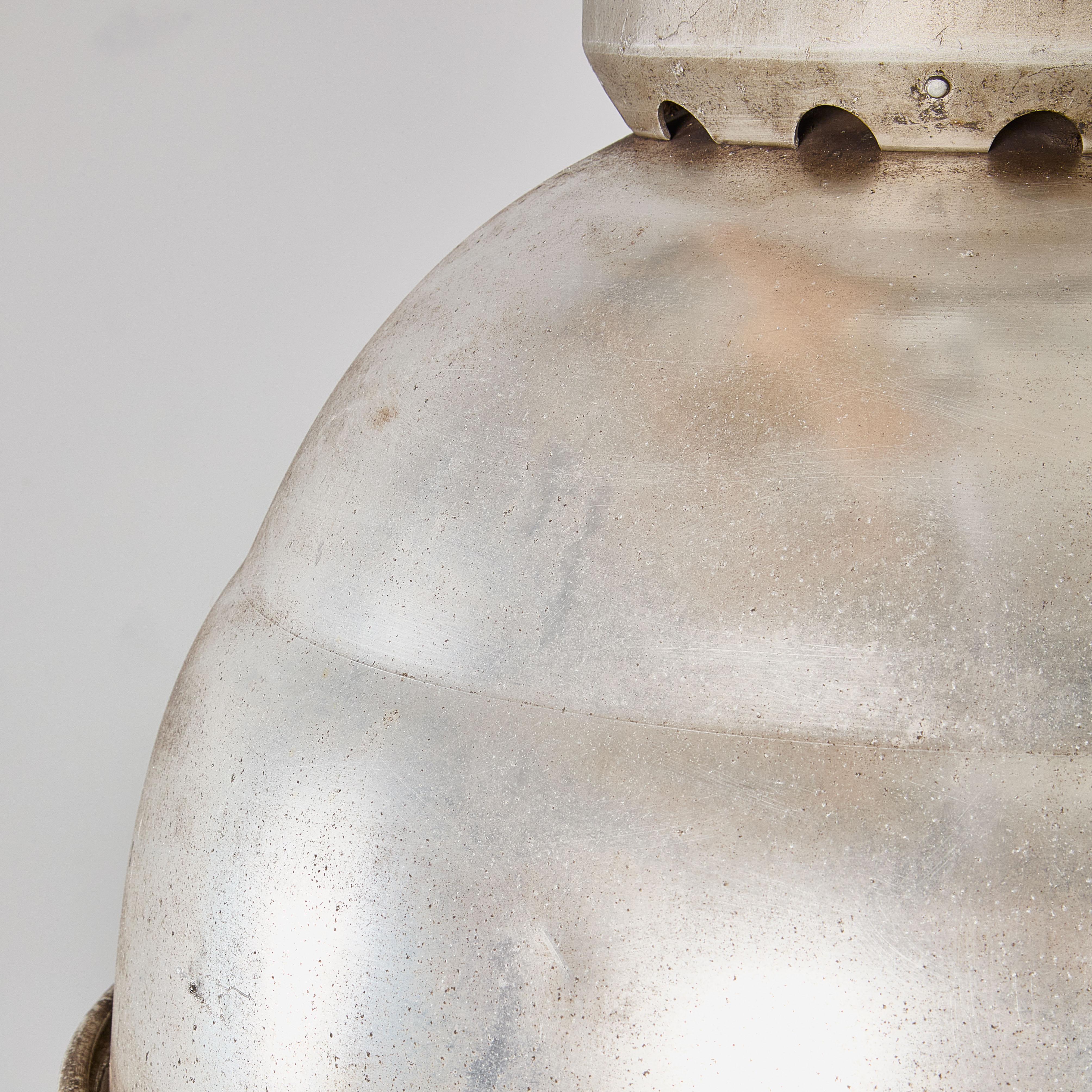Aluminum 1960s Industrial Spun Aluminium Ceiling Pendant Lamps/Light Shades - Various Qty For Sale