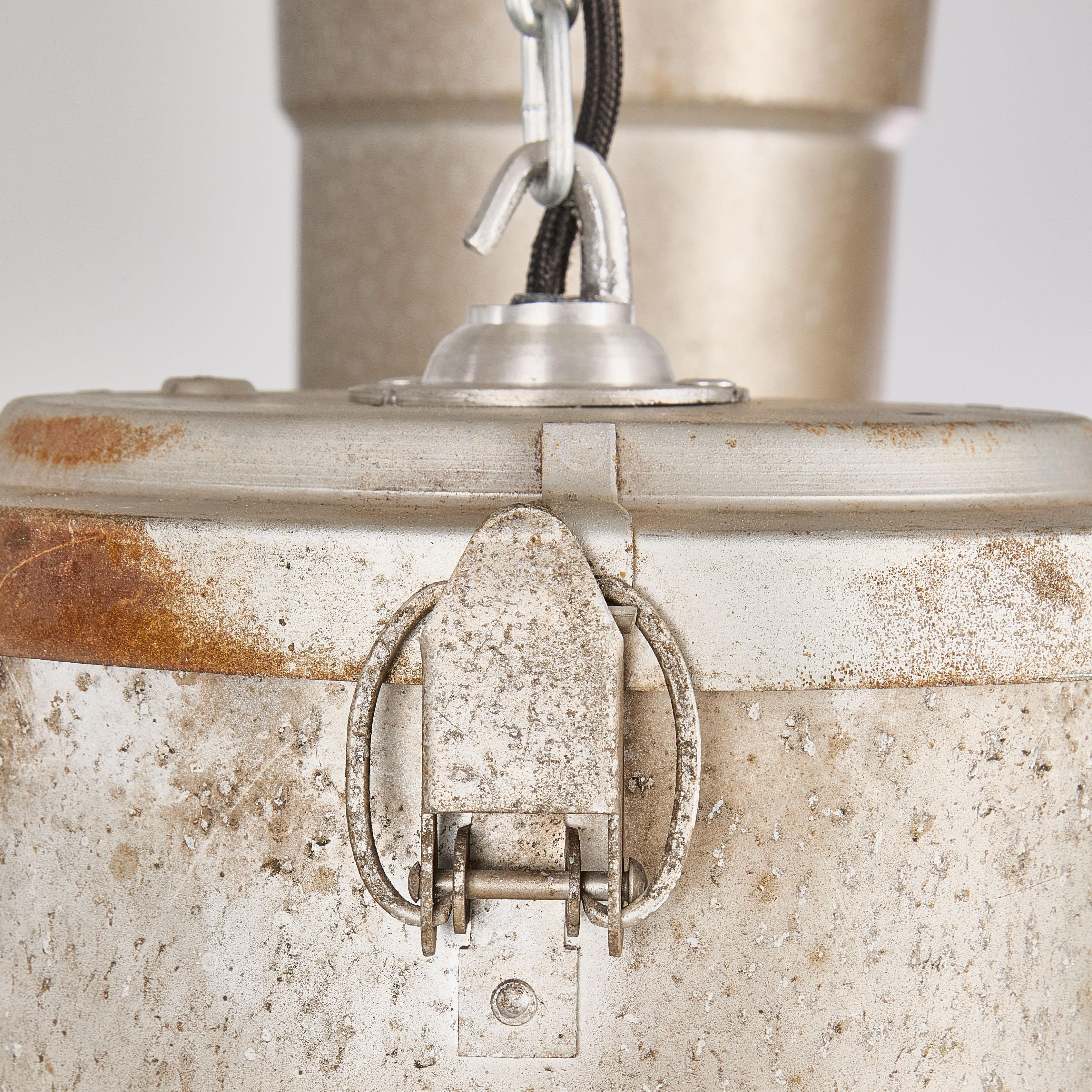 1960s Industrial Spun Aluminium Ceiling Pendant Lamps/Light Shades - Various Qty In Good Condition For Sale In Hook, Hampshire