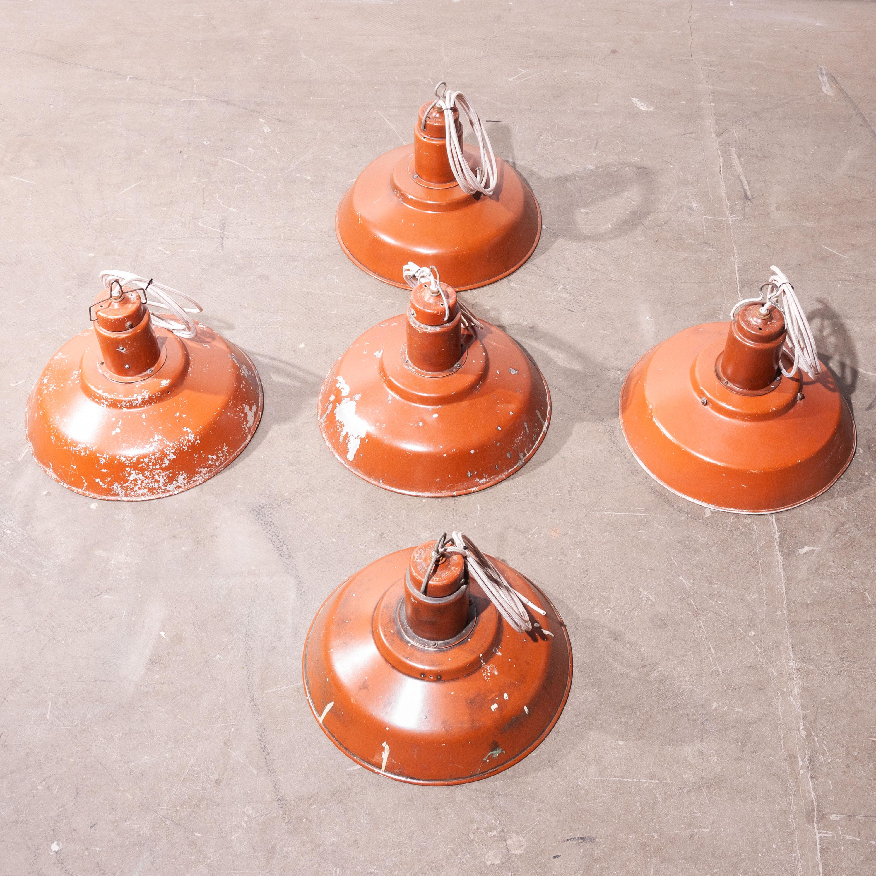 burnt orange pendant light