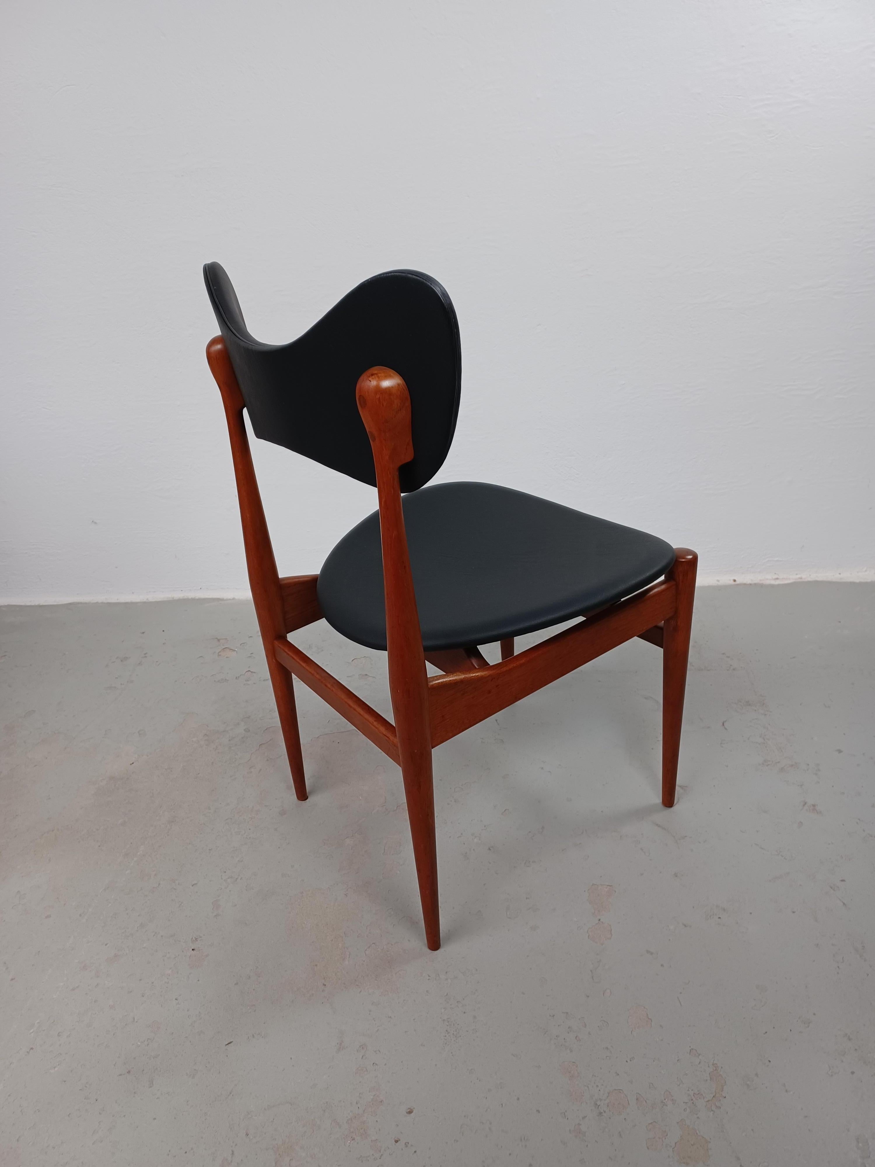 1960s Inge & Luciano Rubino Butterfly Teak Side Chair by Sorø Stolefabrik For Sale 1