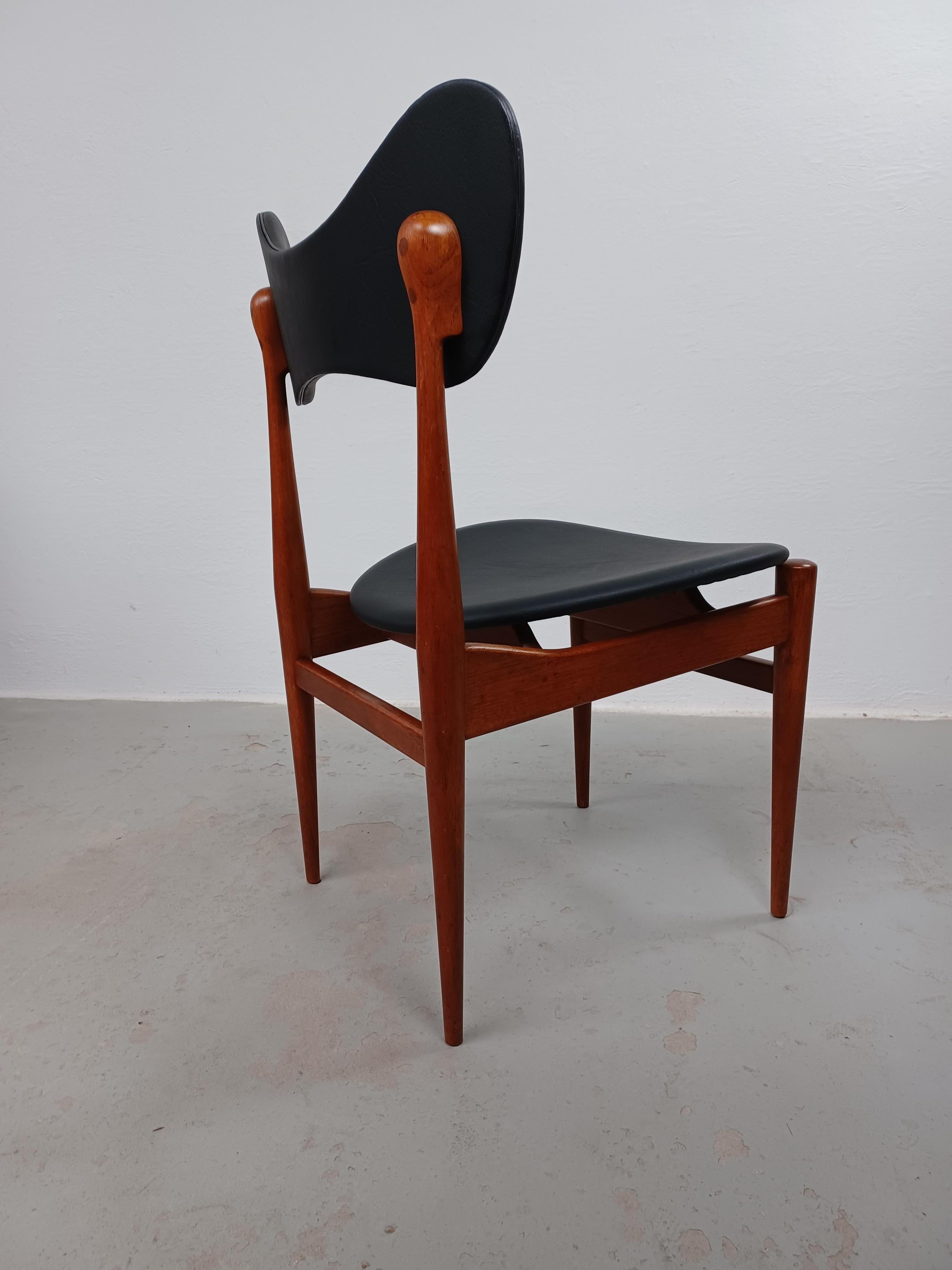 1960s Inge & Luciano Rubino Butterfly Teak Side Chair by Sorø Stolefabrik For Sale 2