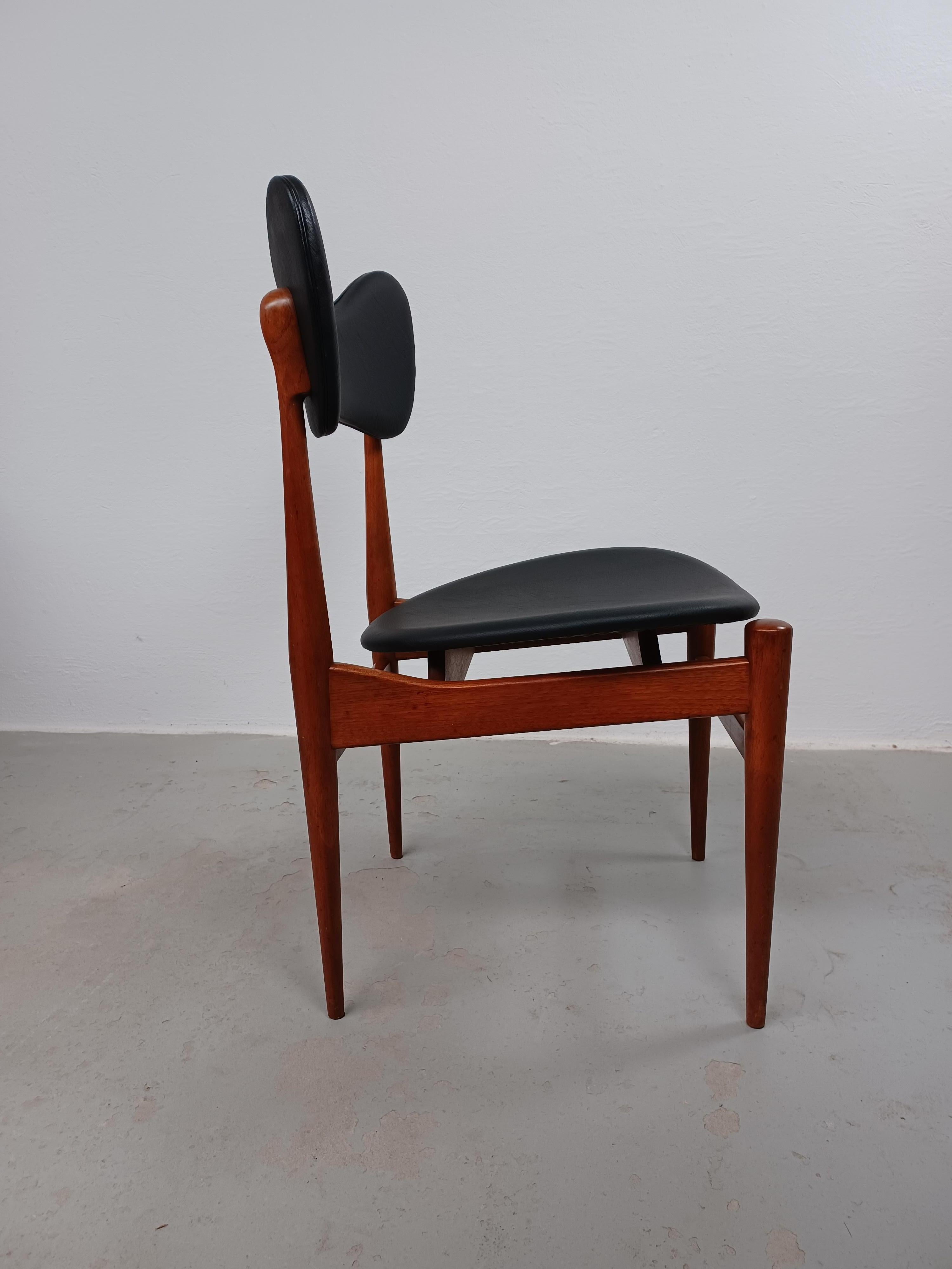 1960s Inge & Luciano Rubino Butterfly Teak Side Chair by Sorø Stolefabrik For Sale 3