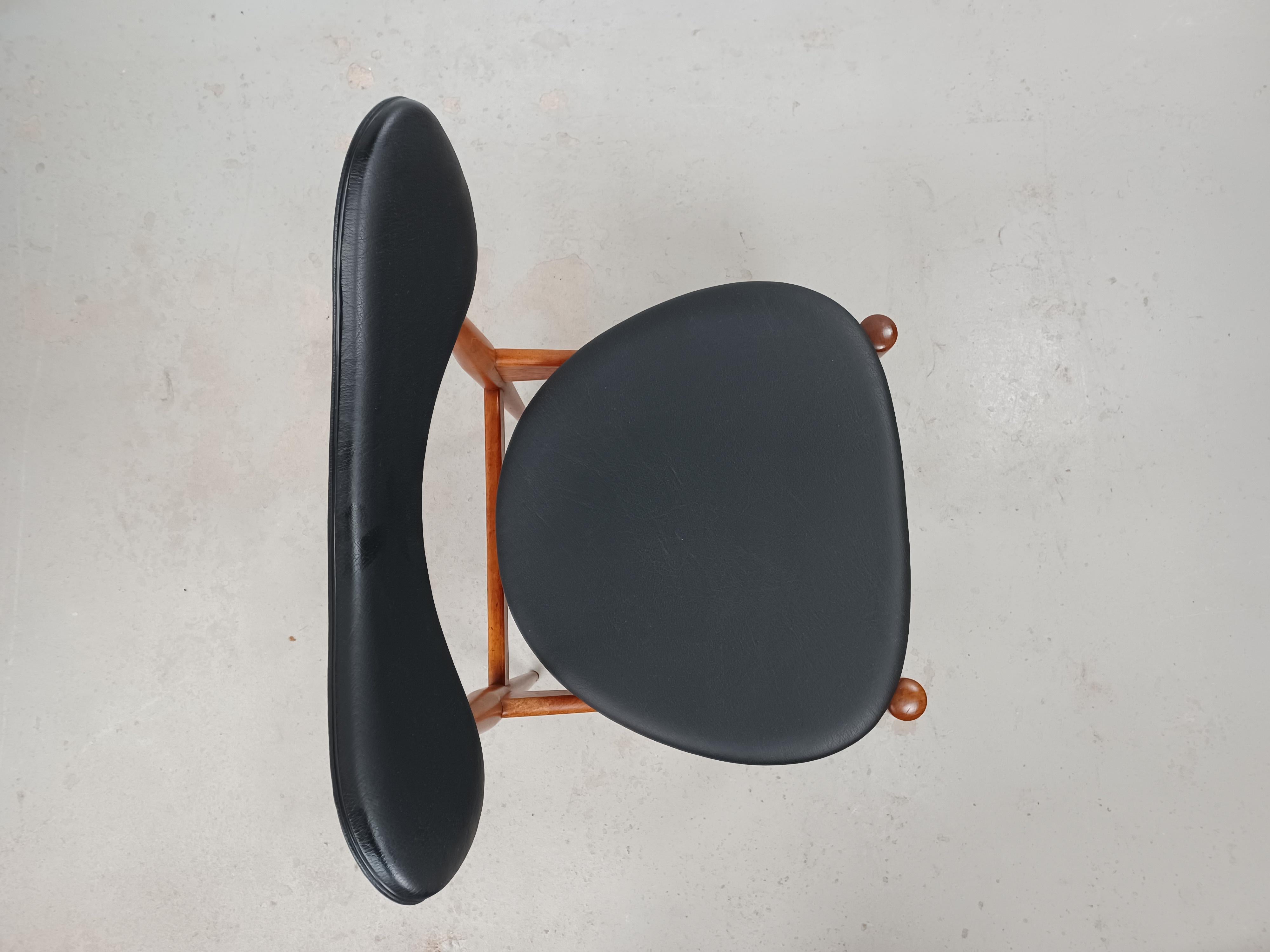 1960s Inge & Luciano Rubino Butterfly Teak Side Chair by Sorø Stolefabrik For Sale 6