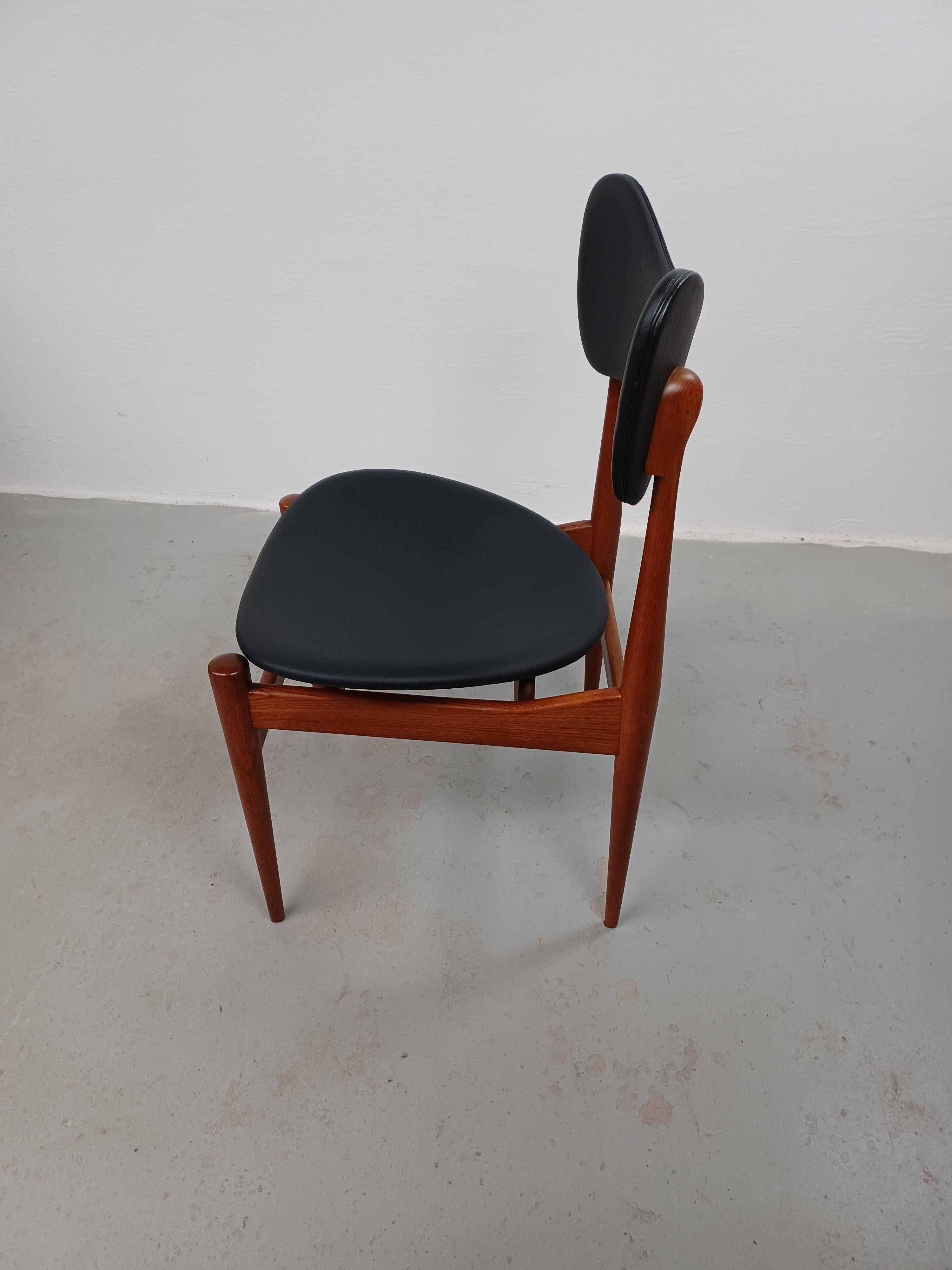Mid-Century Modern 1960s Inge & Luciano Rubino Butterfly Teak Side Chair by Sorø Stolefabrik For Sale