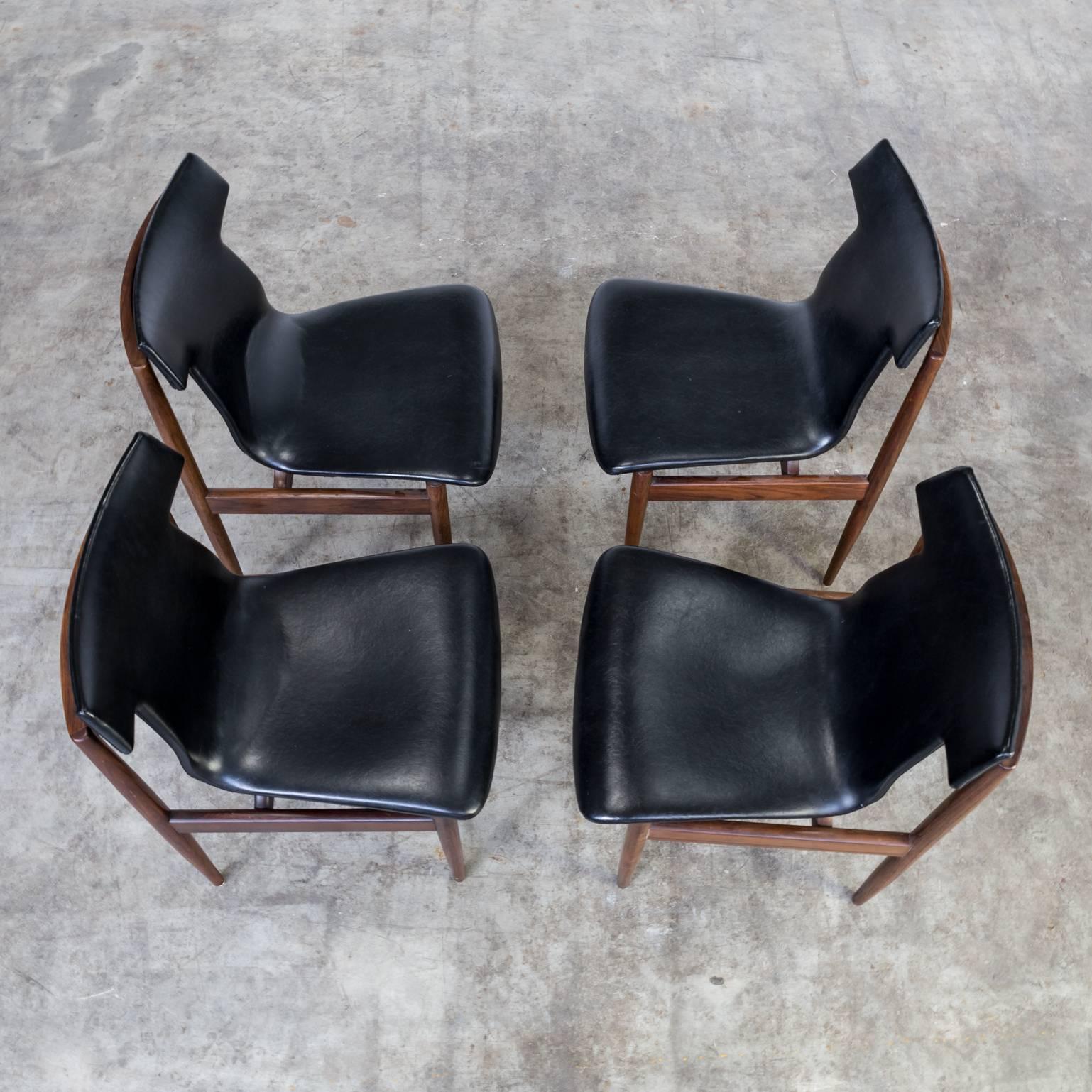 1960s Inger Klingenberg Dining Chairs for Fristho, Set of Four For Sale 2