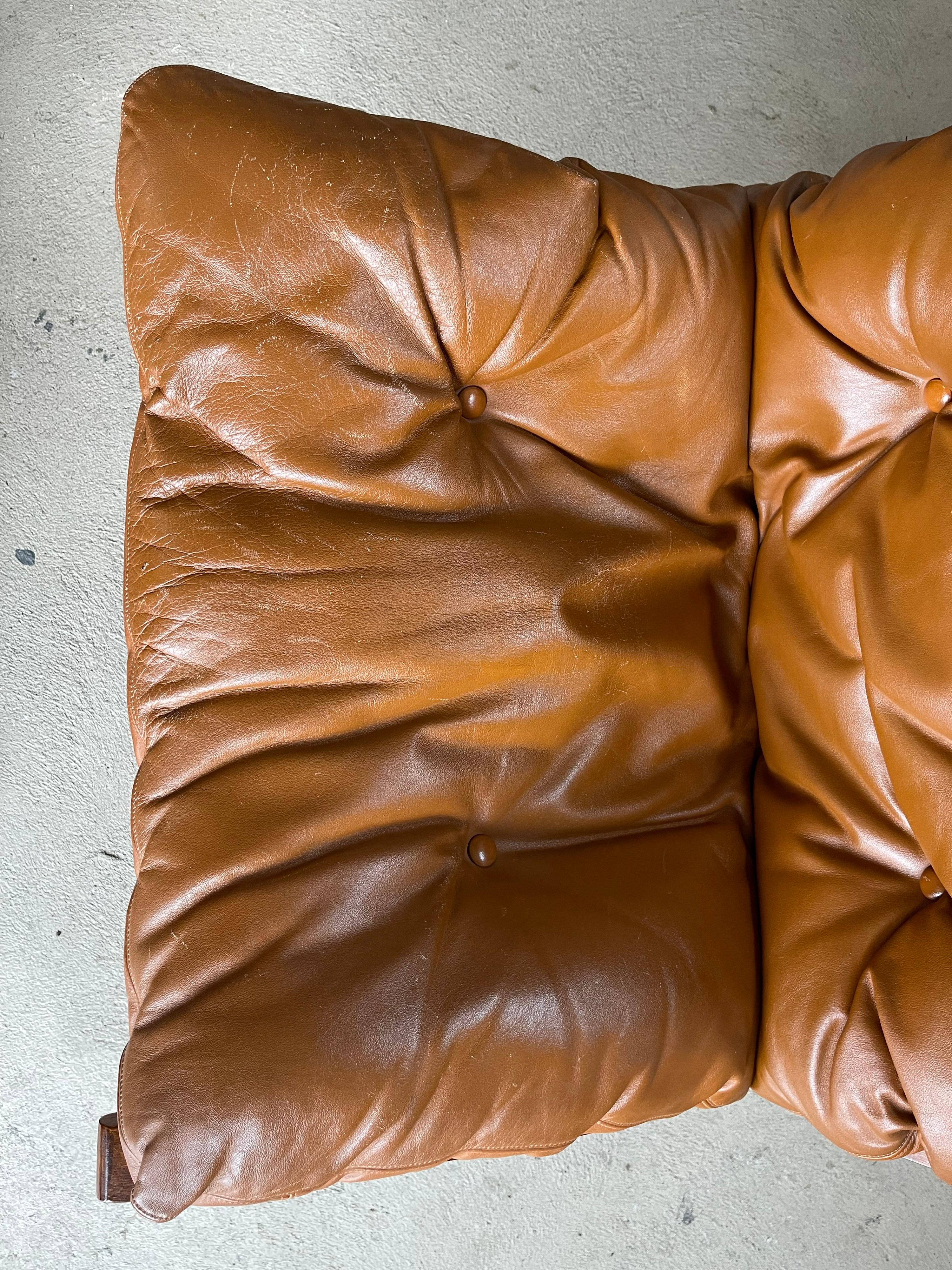 1960s Ingmar Relling Siesta Leather Lounge Chair for Westnofa 5