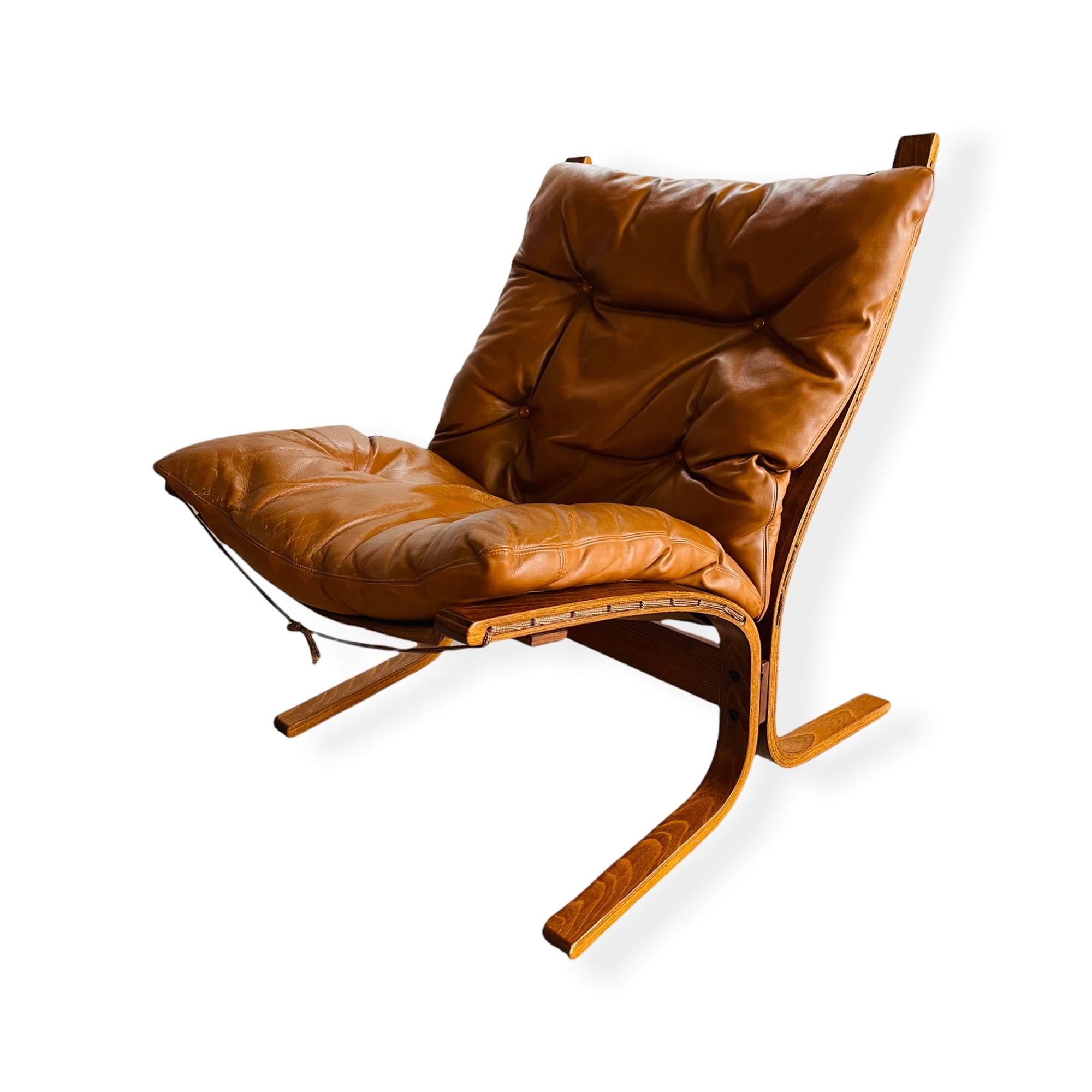 Norwegian 1960s Ingmar Relling Siesta Leather Lounge Chair for Westnofa