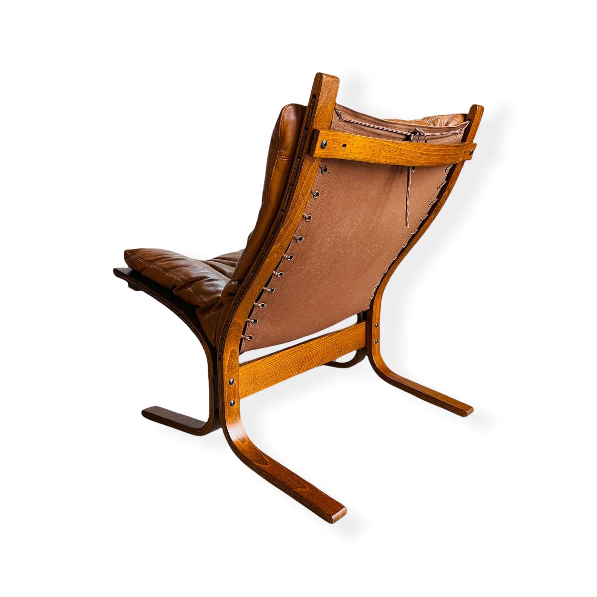 20th Century 1960s Ingmar Relling Siesta Leather Lounge Chair for Westnofa