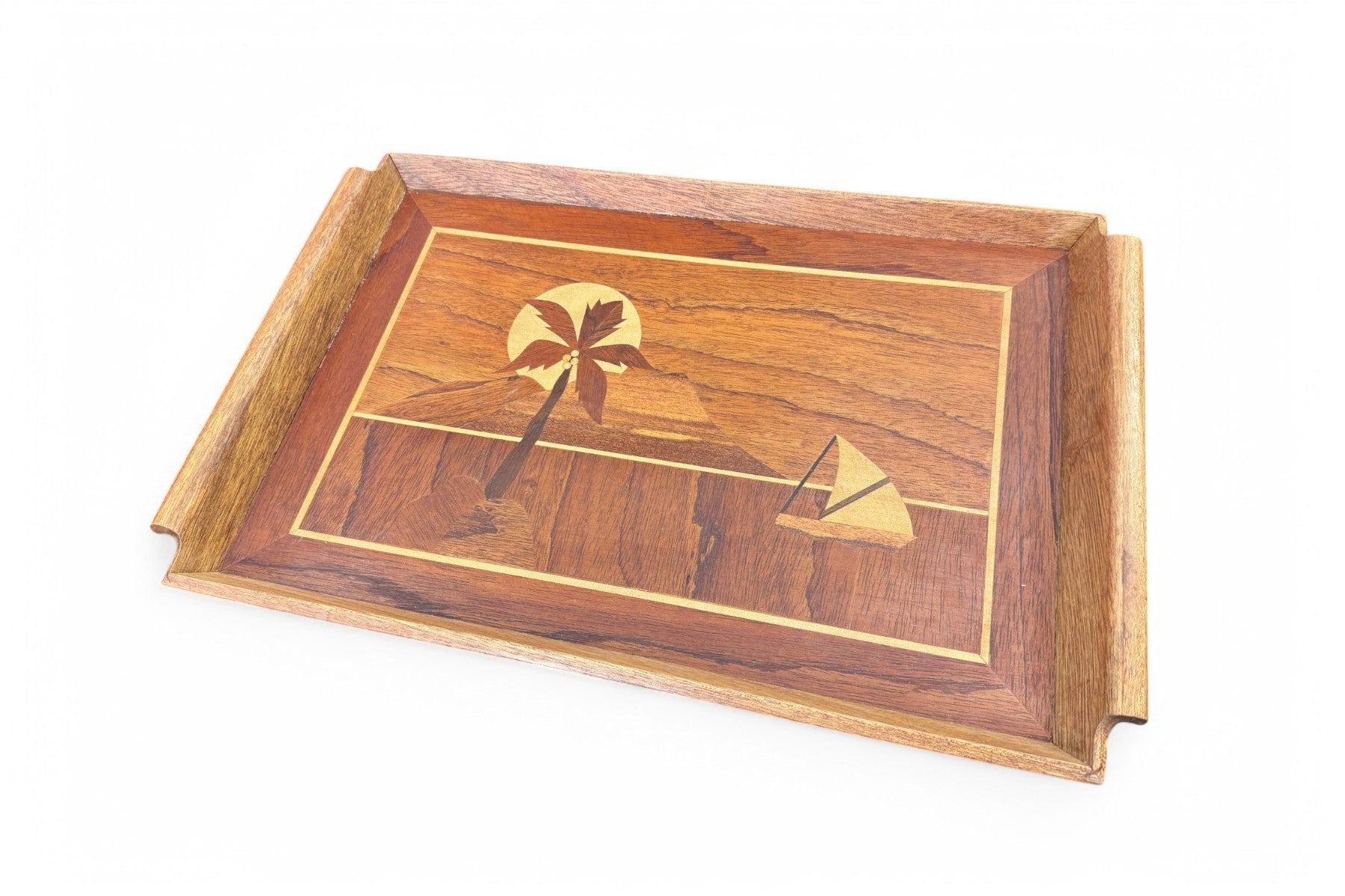 Mid-Century Modern 1960s Intarsa Drink Tray For Sale