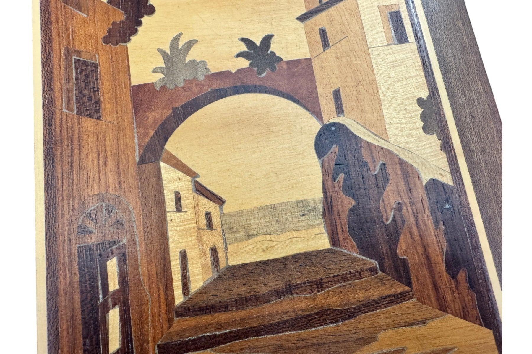 Mid-Century Modern Art mural de la villa italienne Intarsa des années 1960 en vente