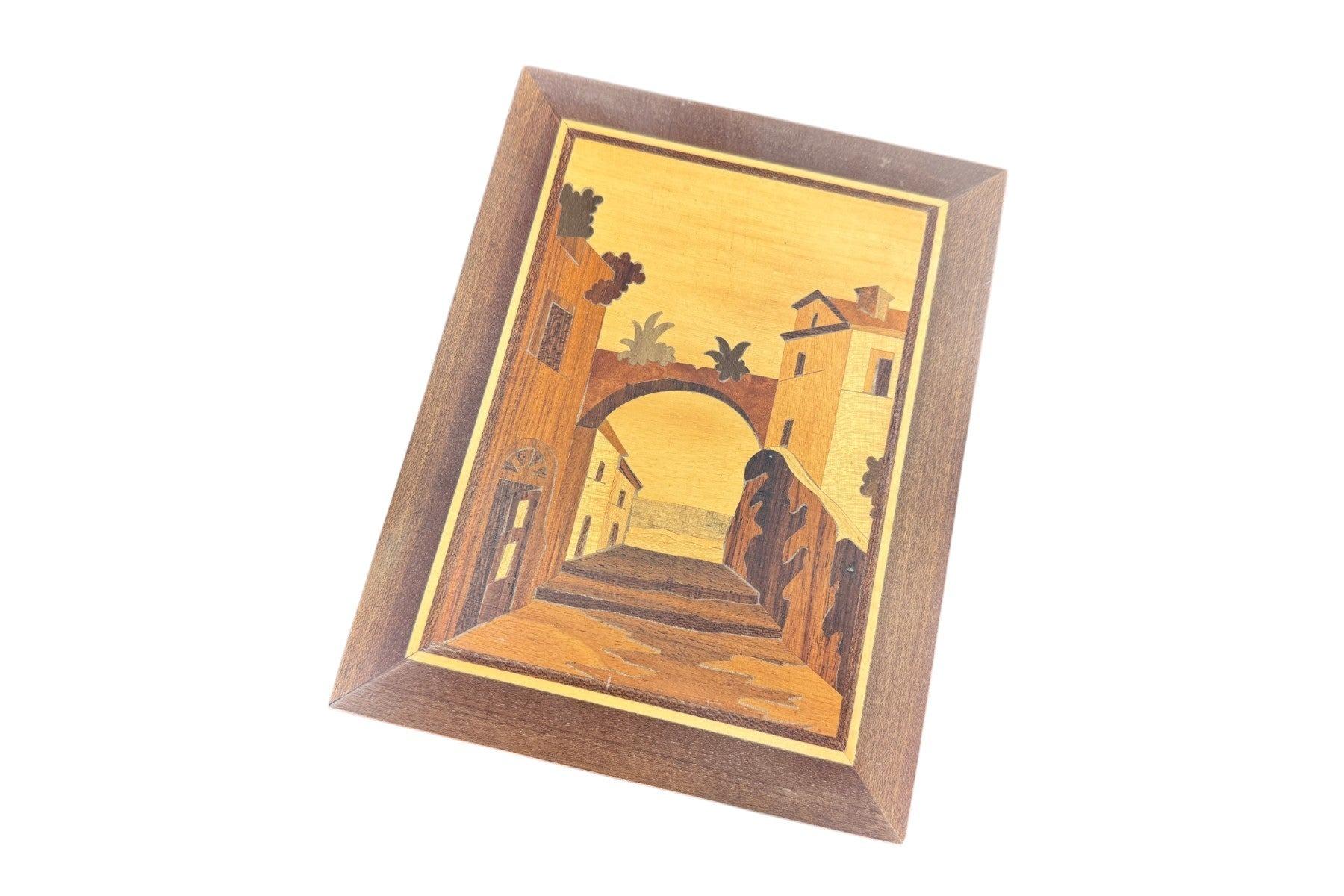 20ième siècle Art mural de la villa italienne Intarsa des années 1960 en vente
