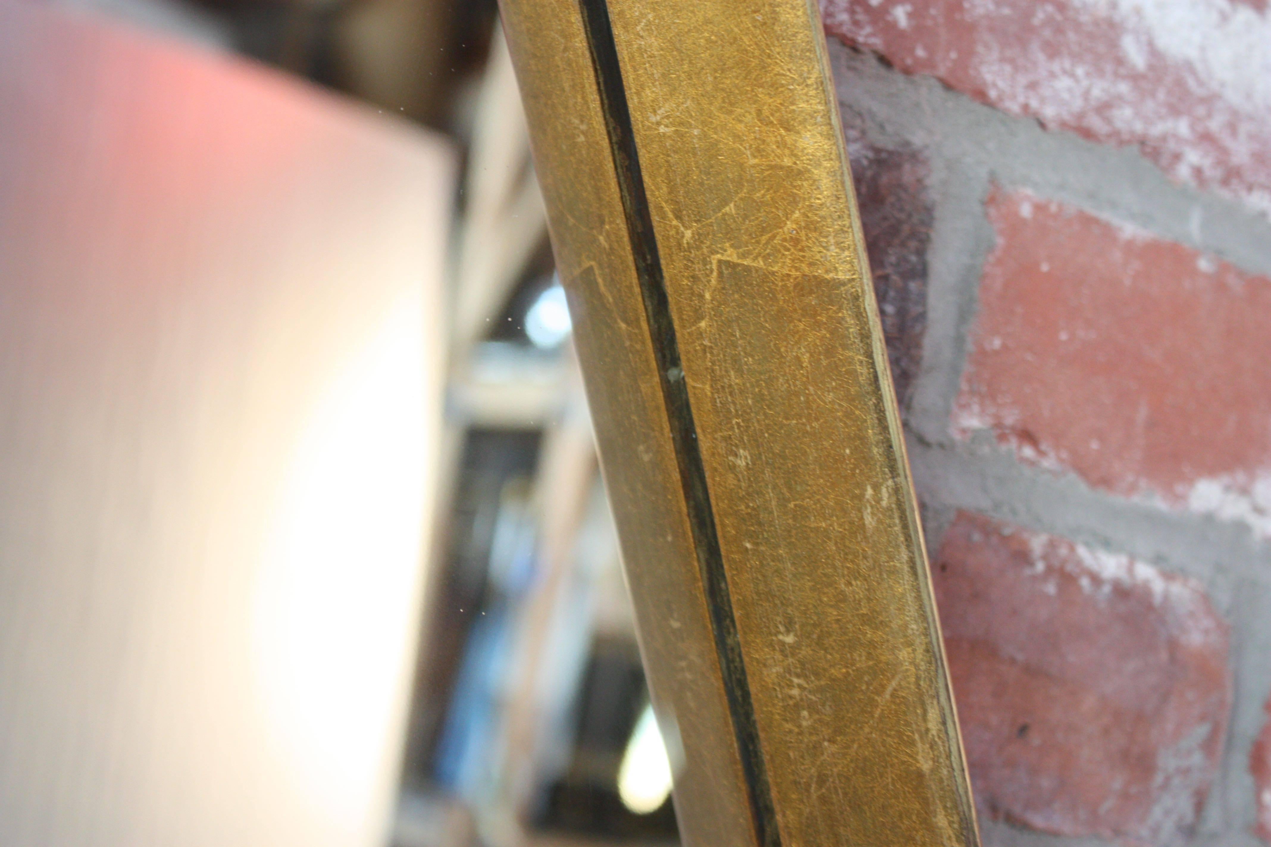 American 1960s Interlocking Diamond Giltwood Mirror by Labarge