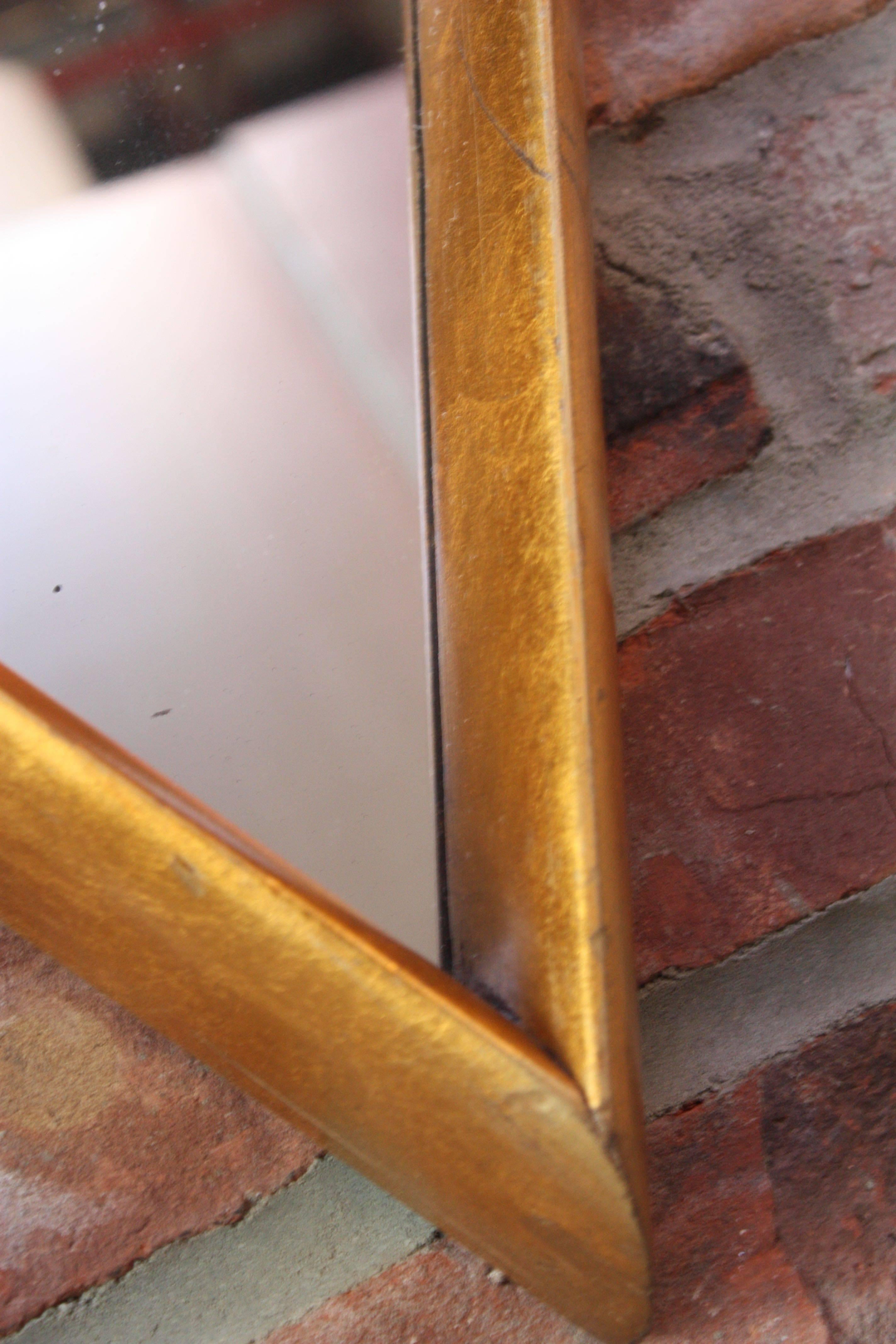 Mid-20th Century 1960s Interlocking Diamond Giltwood Mirror by Labarge
